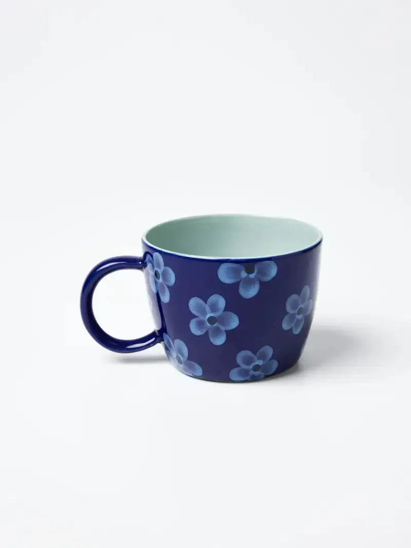 Chino Mug Daisy Navy-Dining & Entertaining-Jones & Co-The Bay Room