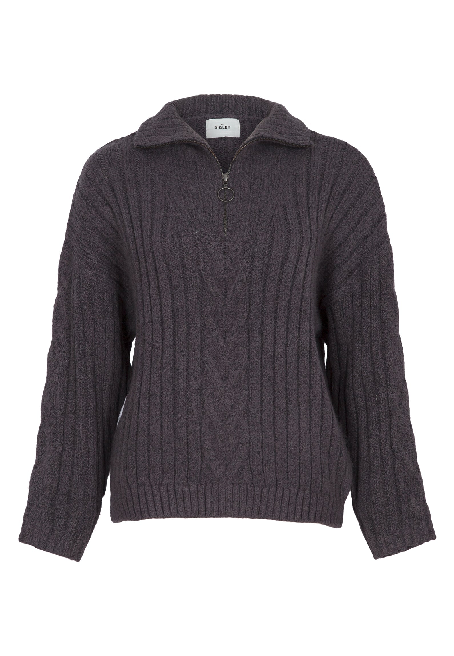 Chloe Sweater - Charcoal-Knitwear & Jumpers-By RIDLEY-The Bay Room