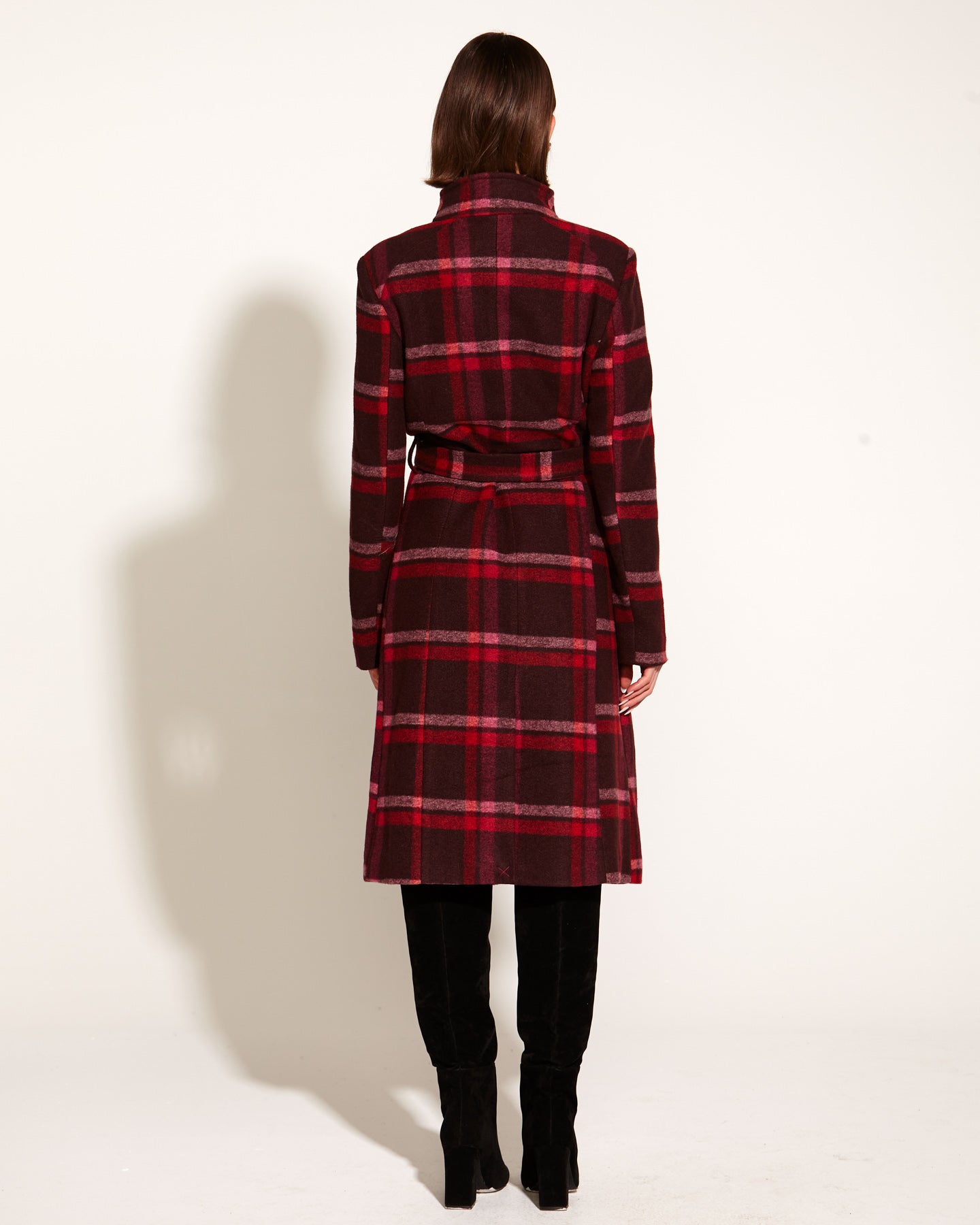 Choose You Coat - Pink Red Check-Jackets, Coats & Vests-Fate + Becker-The Bay Room