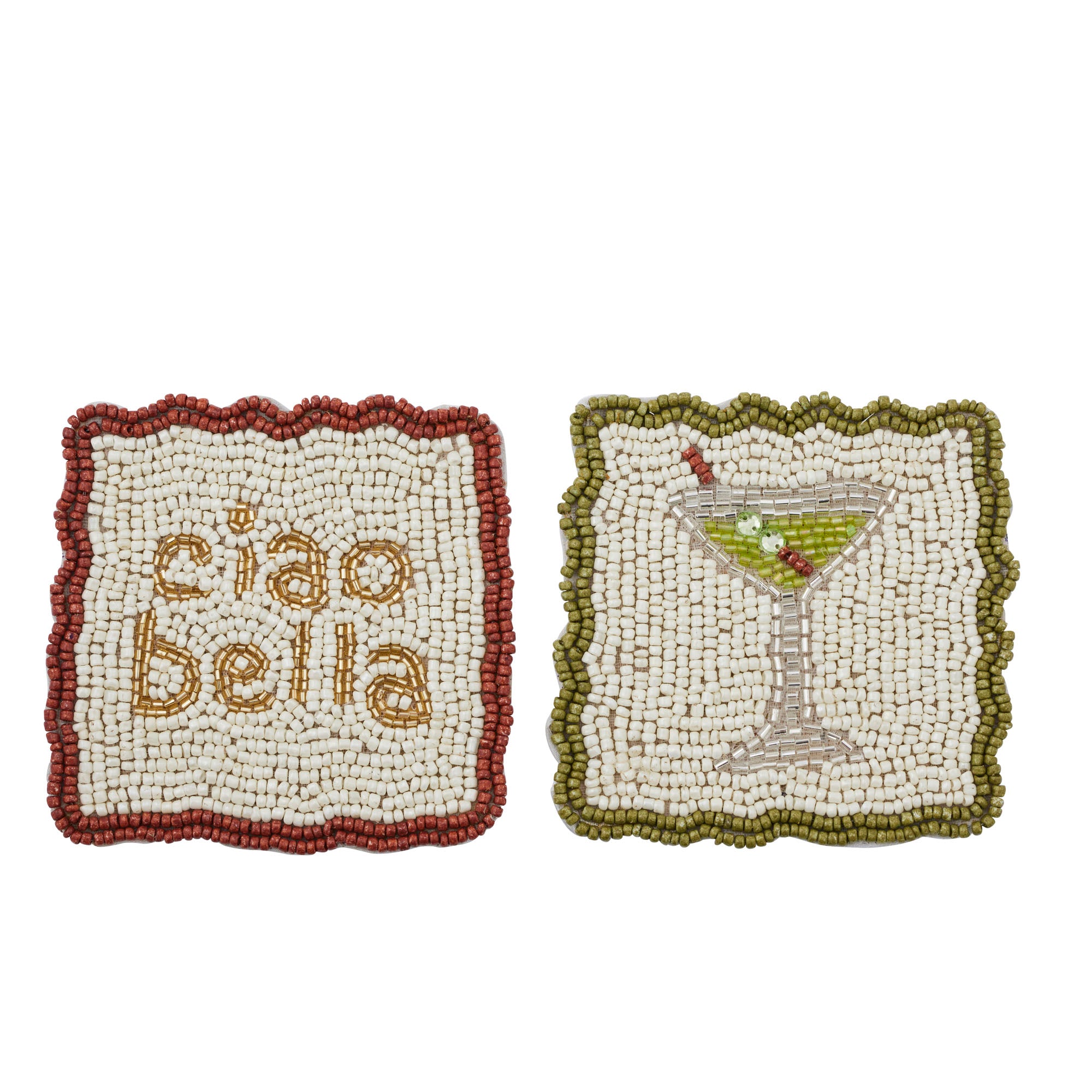 Ciao Martini Beaded Coaster 10cm-Coast To Coast Home-The Bay Room