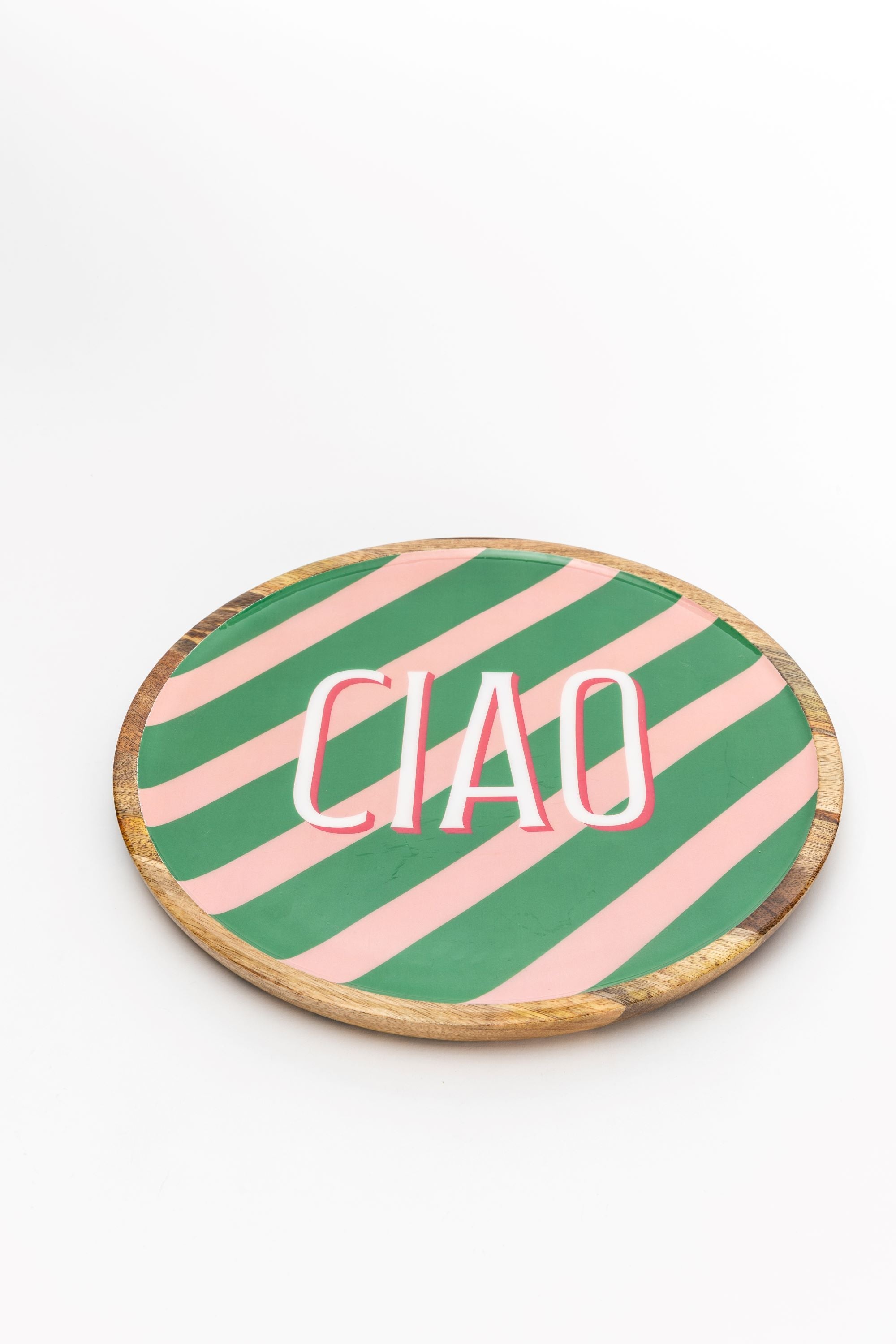 Ciao Plate - Green with Pink-Dining & Entertaining-Holiday-The Bay Room