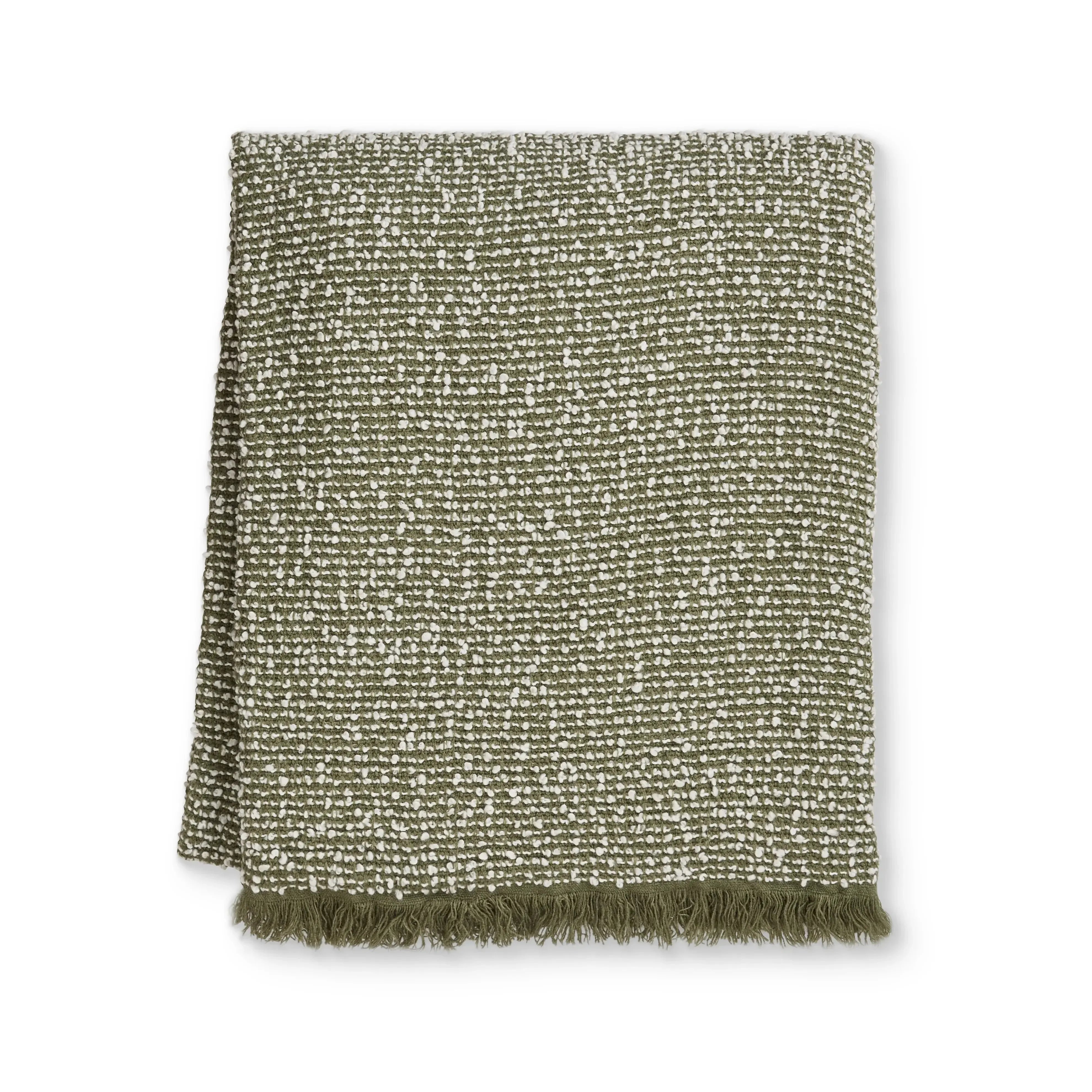 Clara Green/Cream Throw 160x200cm-Soft Furnishings-Madras Link-The Bay Room