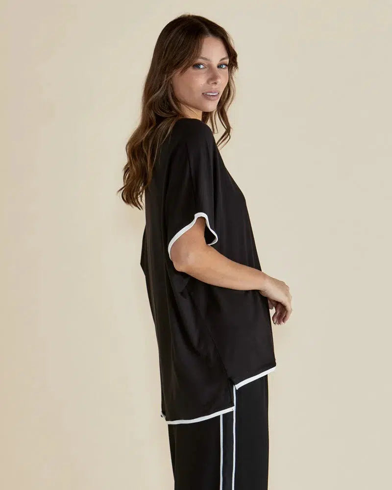 Clara Tee - Black-Tops-Betty Basics-The Bay Room