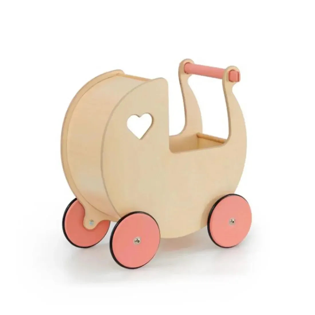 Classic Dolls Pram Natural & Pink-Toys-Moover-The Bay Room