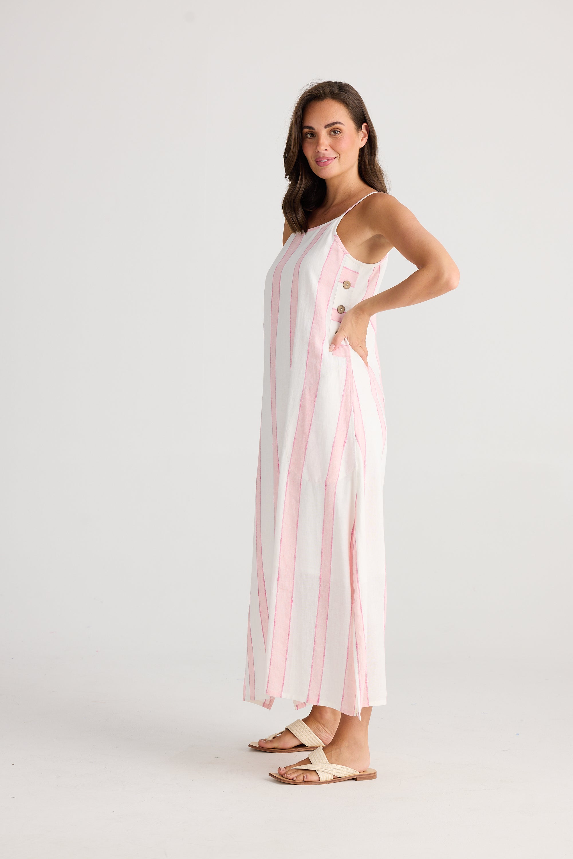 Cliffside Maxi Dress - Candy Stripe-Dresses-Holiday-The Bay Room