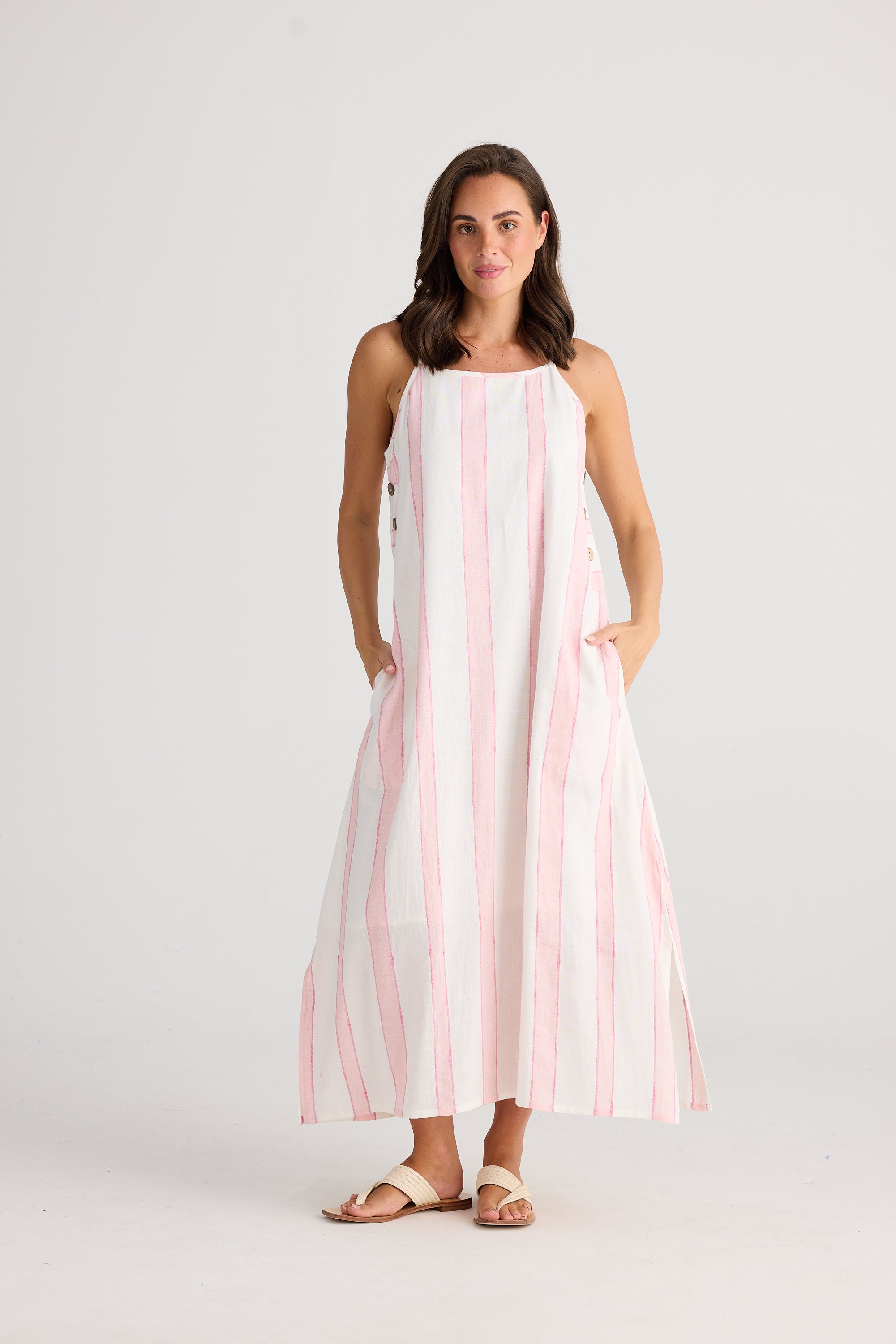 Cliffside Maxi Dress - Candy Stripe-Dresses-Holiday-The Bay Room