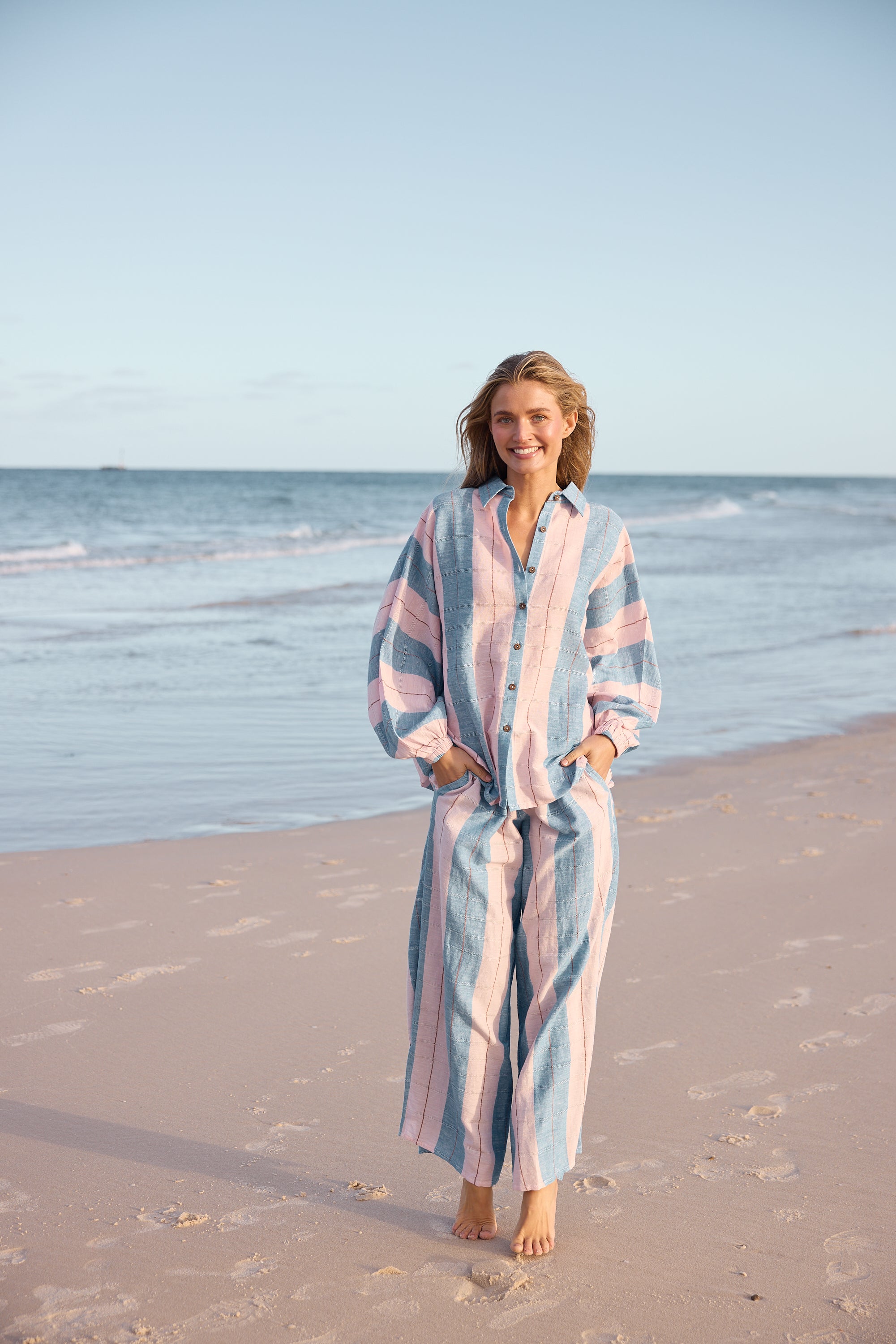 Cliffside Shirt - Blue Multi Stripe-Holiday-The Bay Room