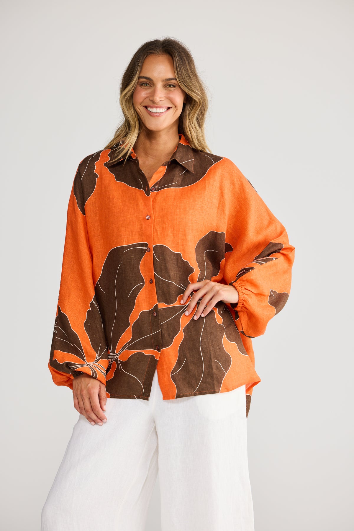 Cliffside Shirt - Hibiscus Breeze-Tops-Holiday-The Bay Room