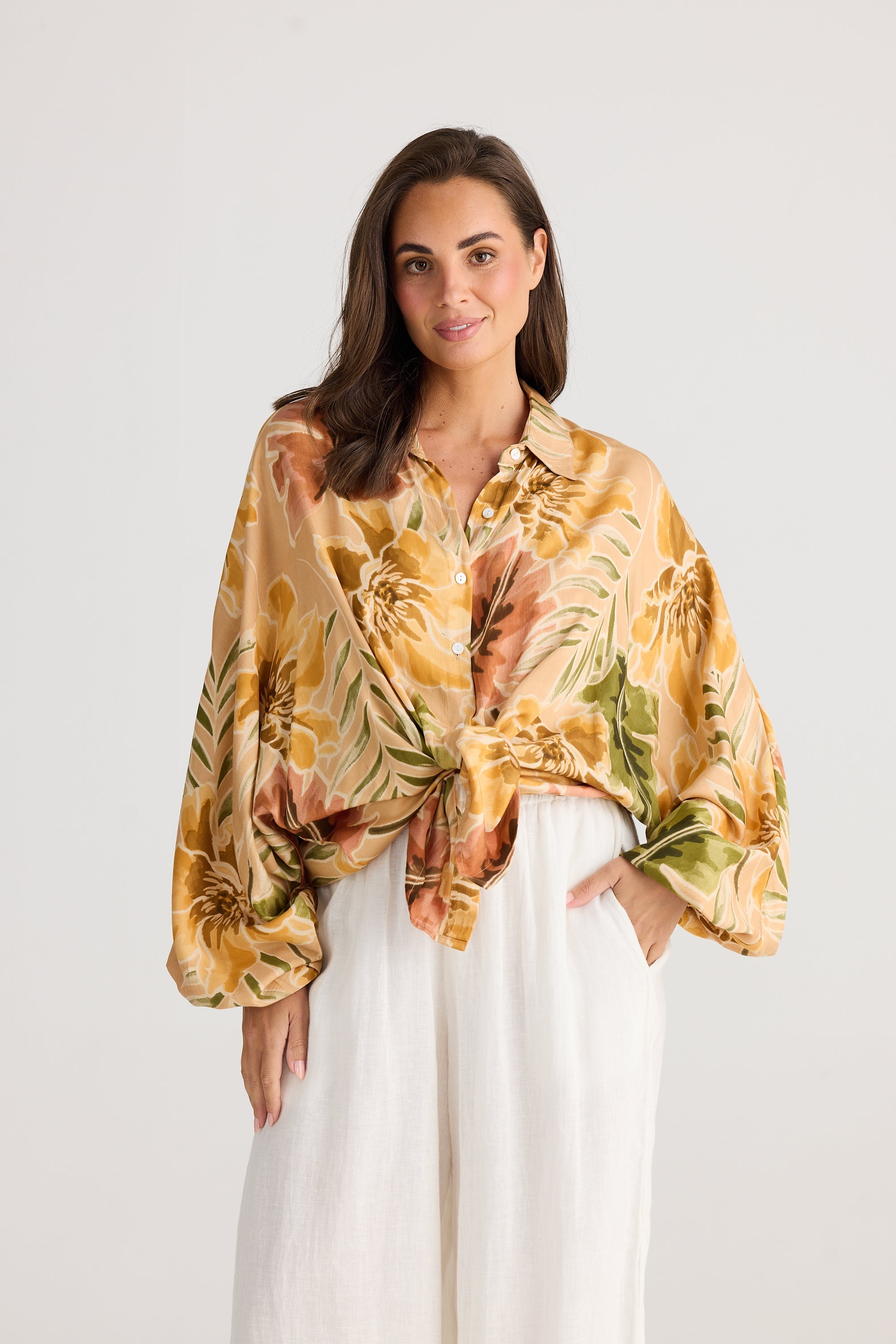 Cliffside Shirt - Majesty Palm-Tops-Holiday-The Bay Room