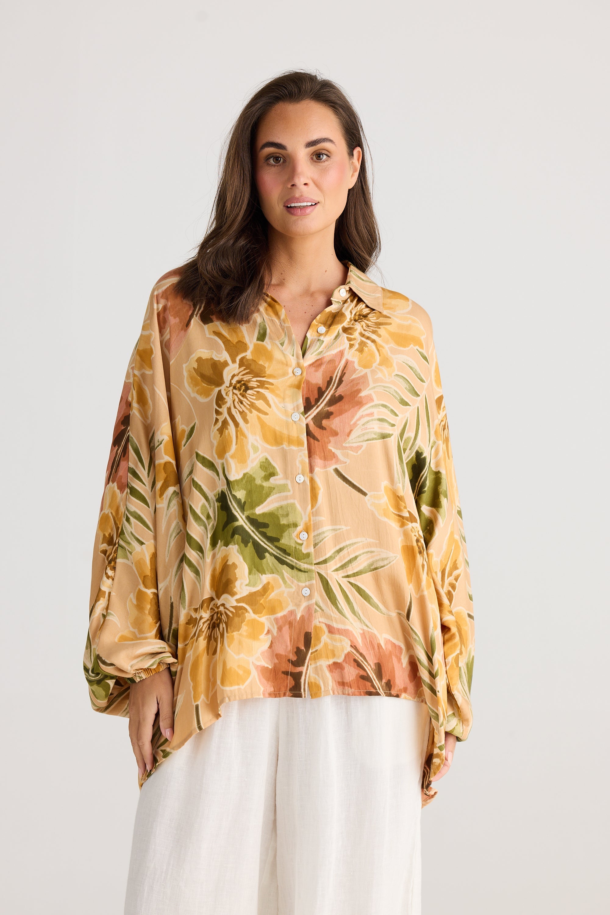 Cliffside Shirt - Majesty Palm-Tops-Holiday-The Bay Room