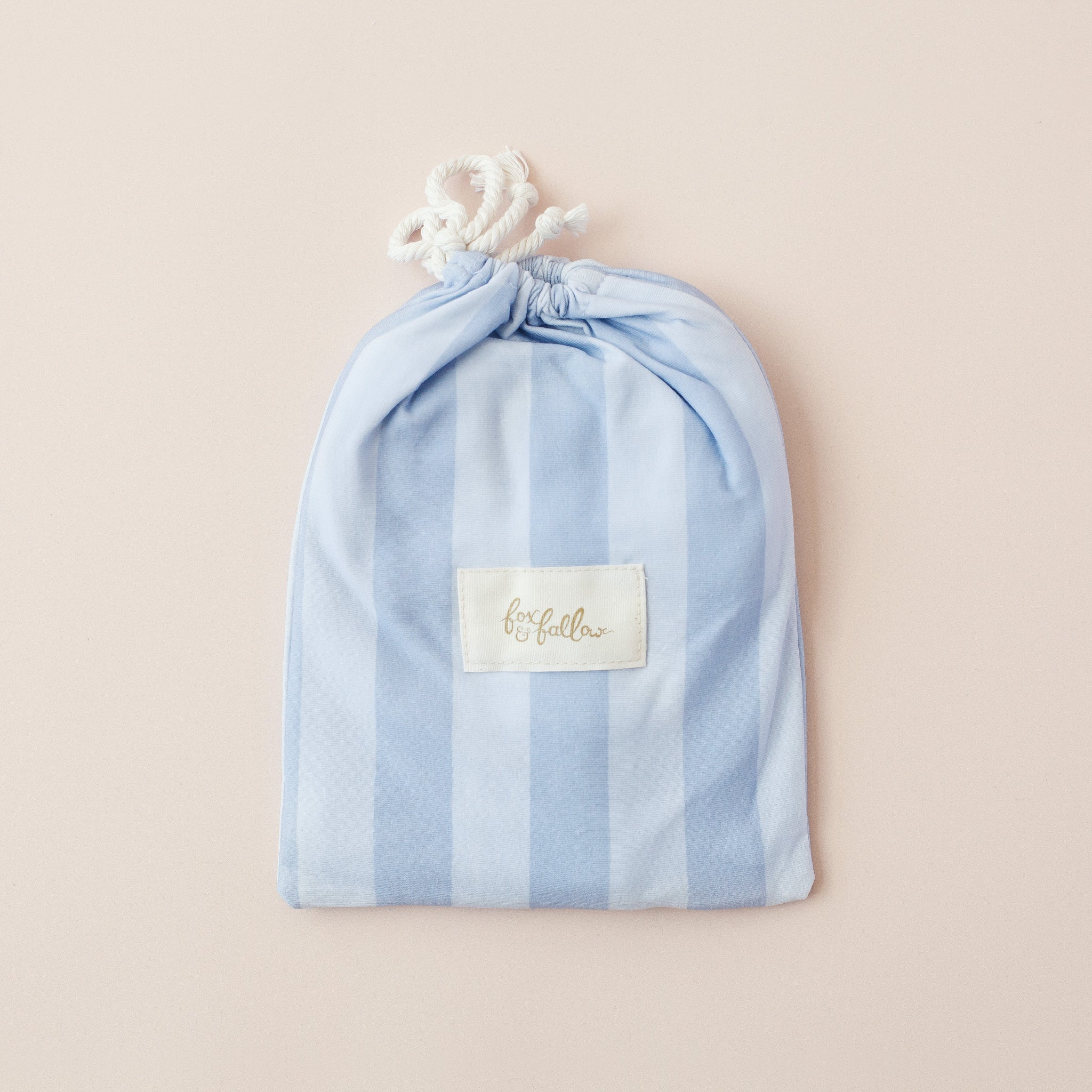 Cloud Stripe Organic Fitted Bassinet Sheet/Change Pad Cover-Nursery & Nurture-Fox & Fallow-The Bay Room