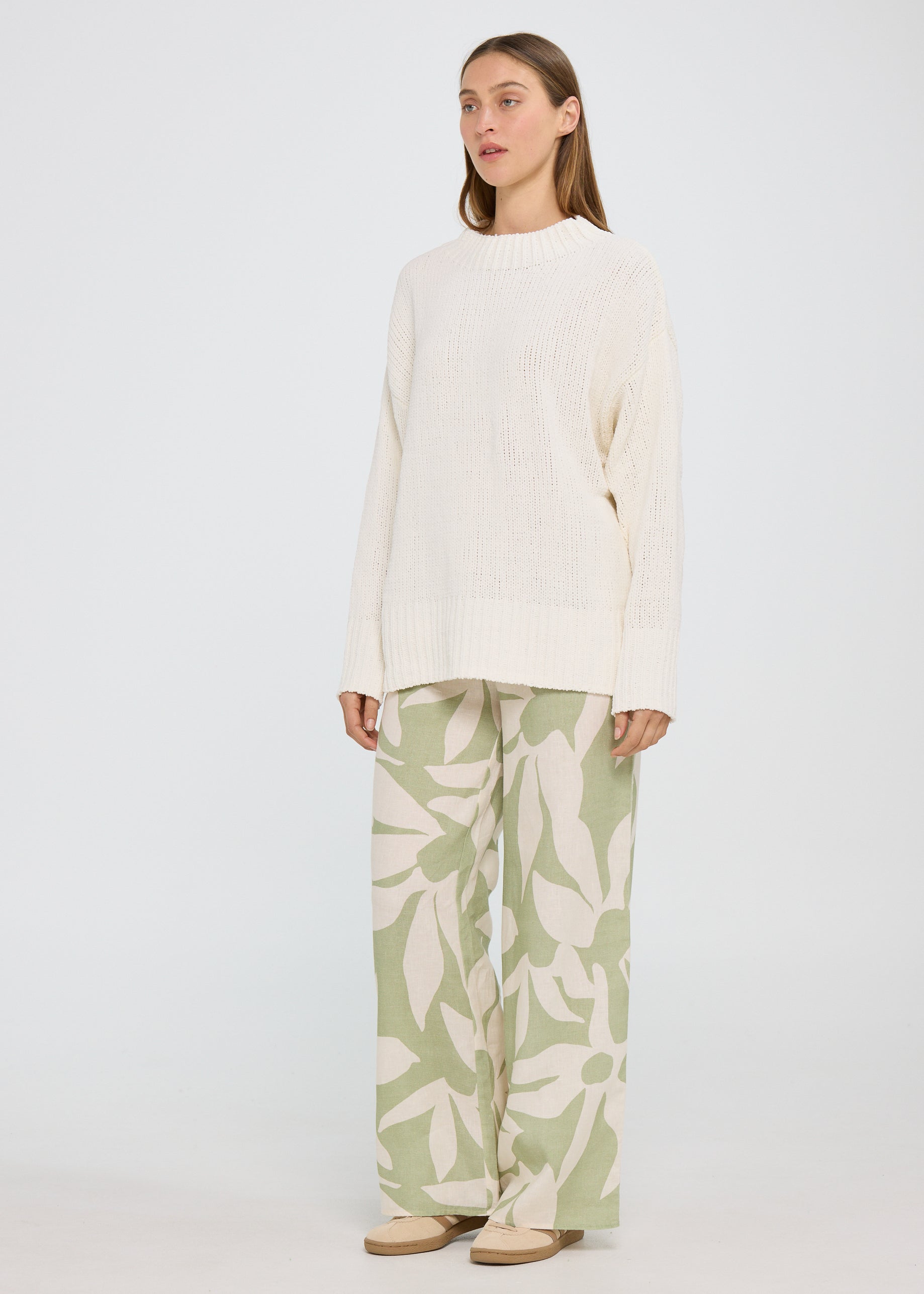 Clover Sweater - Oat-Knitwear & Jumpers-Pippa Ridley-The Bay Room