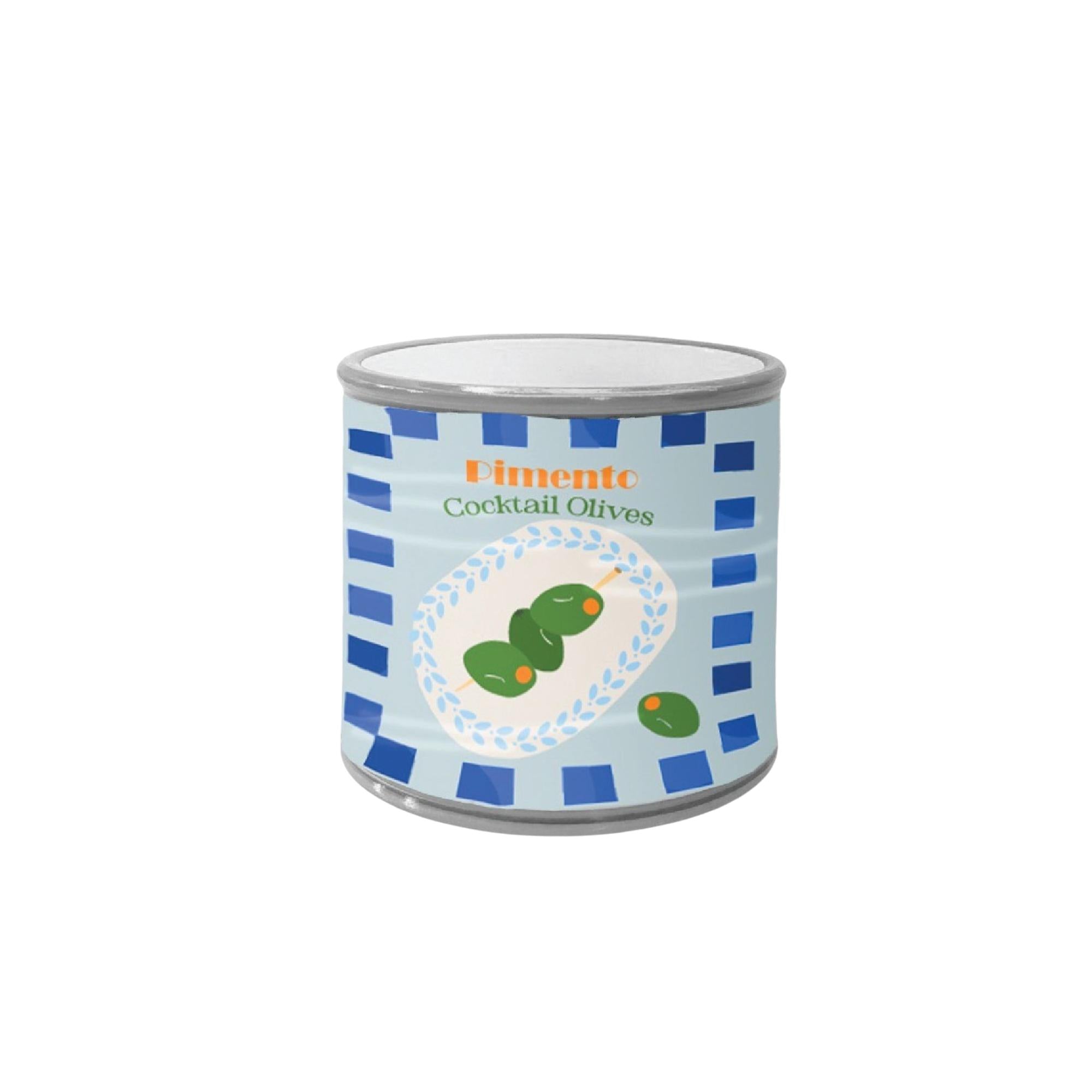 Cocktail Olives Can Planter Blue 10cm-Pots, Planters & Vases-Urban Products-The Bay Room