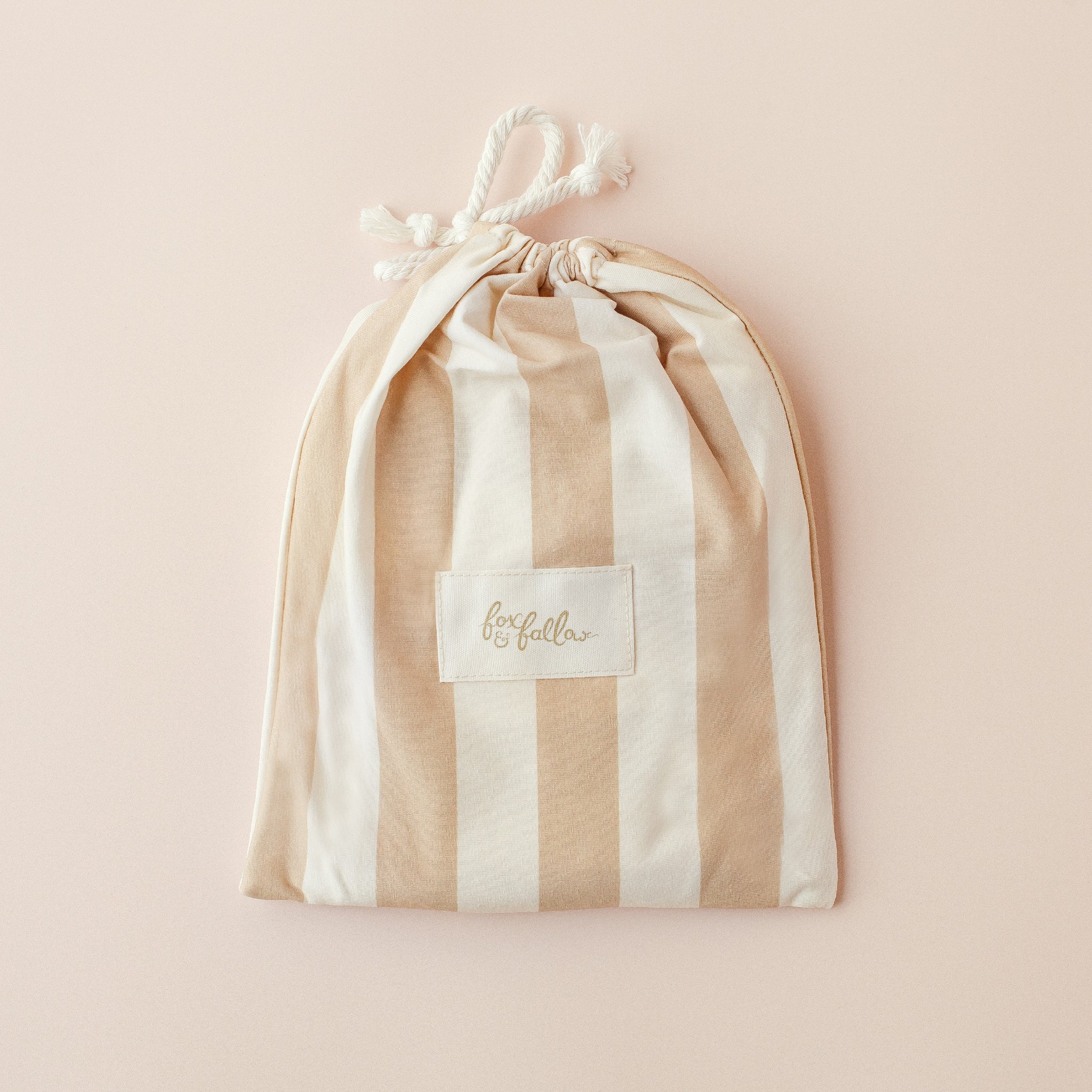 Coffee Stripe Organic Fitted Bassinet Sheet/Change Pad Cover-Nursery & Nurture-Fox & Fallow-The Bay Room