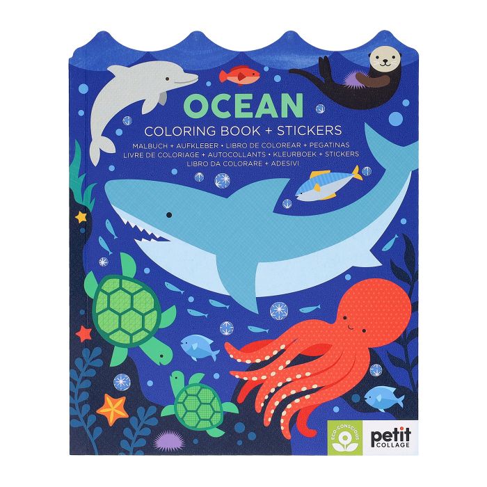 Colouring Book with Stickers - Ocean-Toys-Petit Collage-The Bay Room