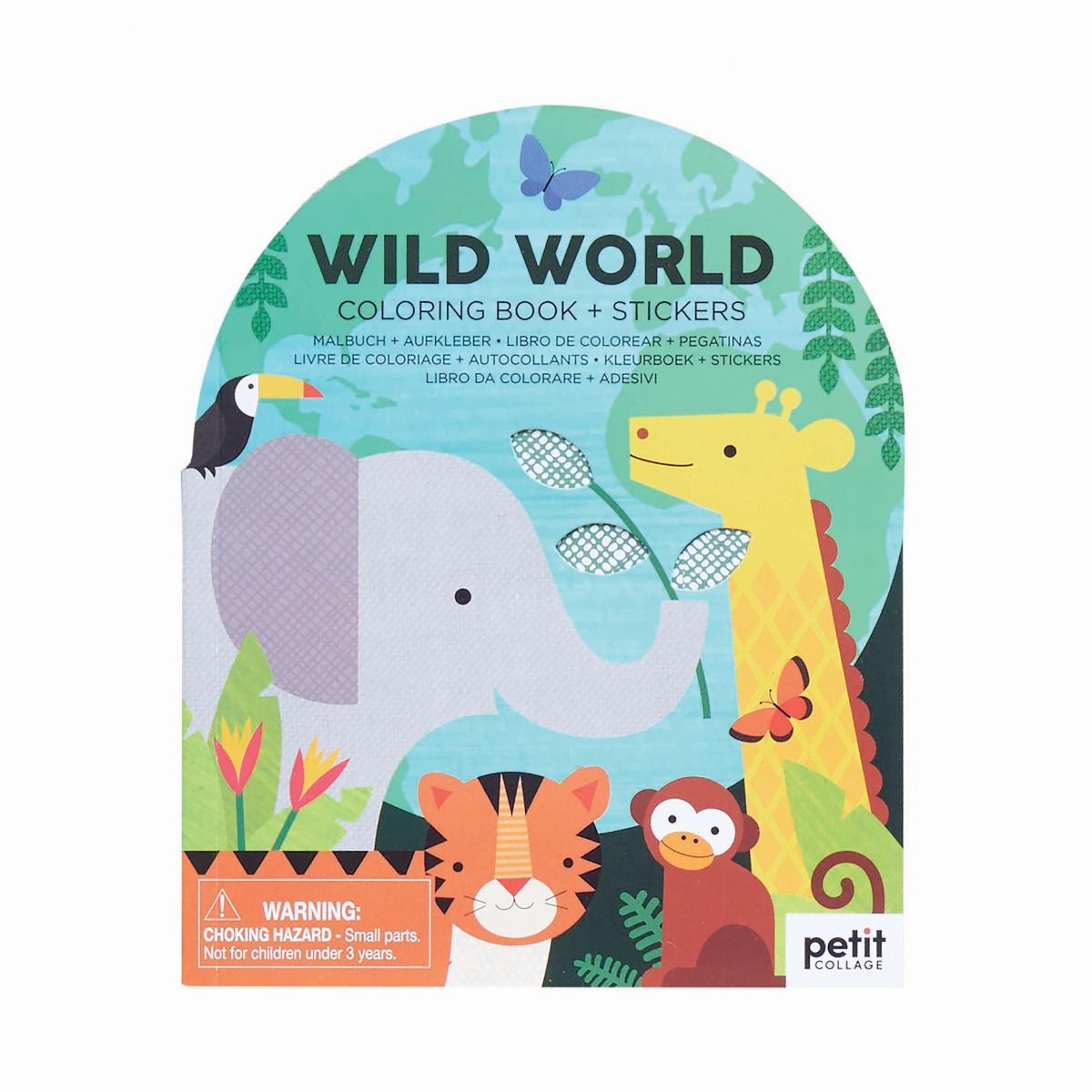 Colouring Book with Stickers - Wild World-Toys-Petit Collage-The Bay Room