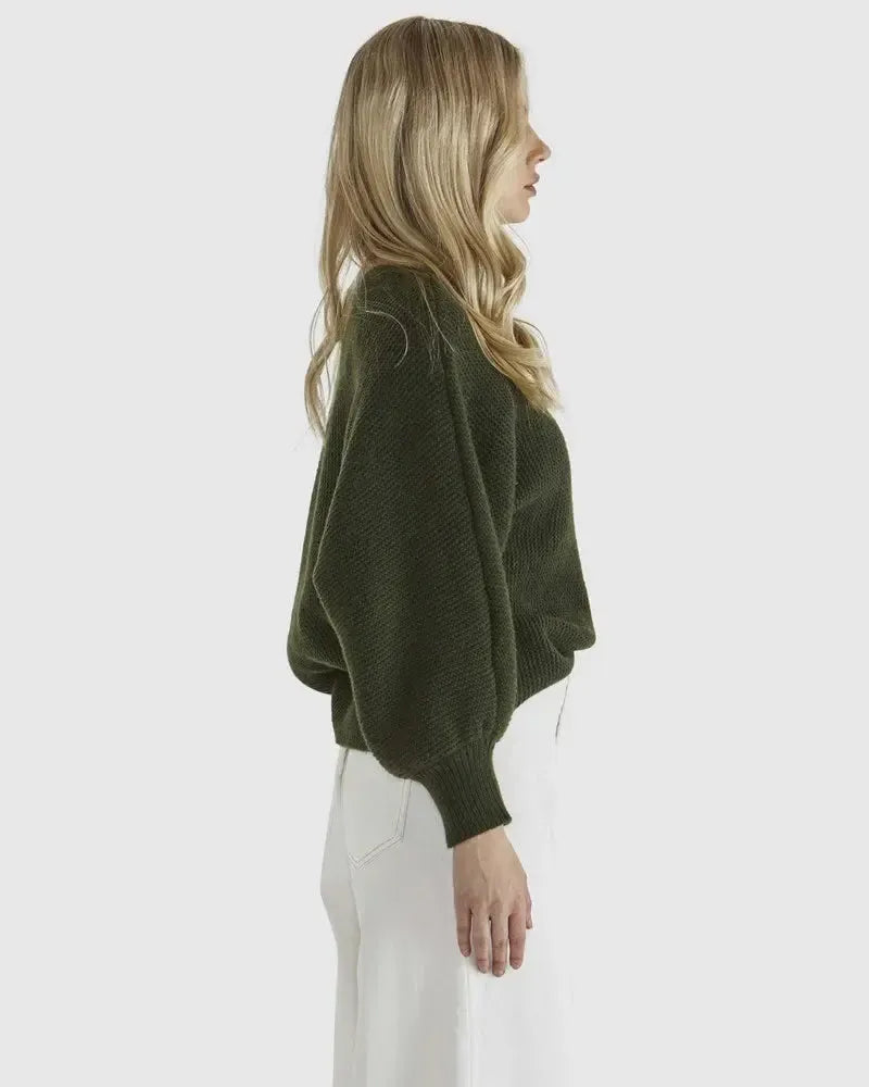 Concord Knit - Khaki-Knitwear & Jumpers-SASS-The Bay Room