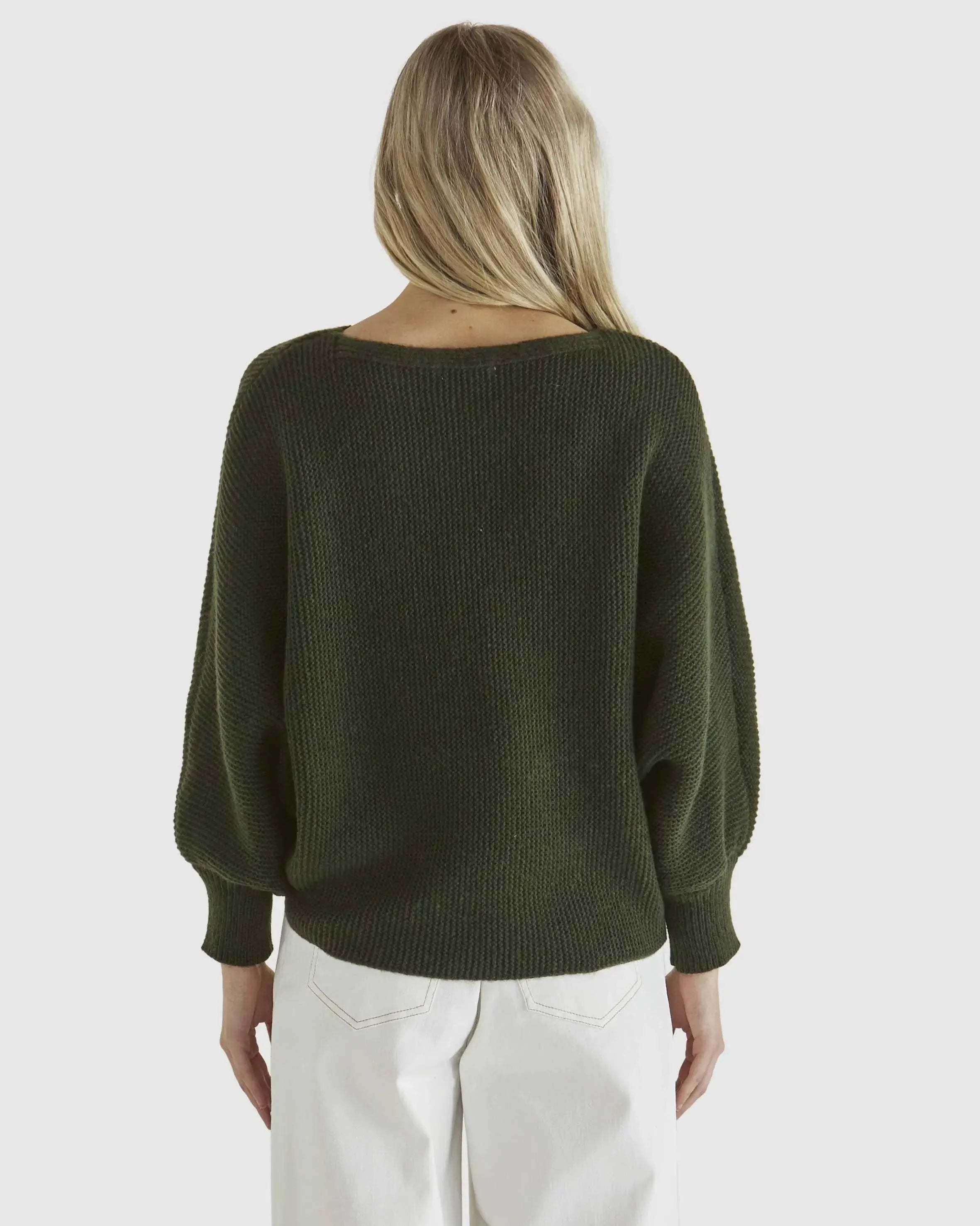 Concord Knit - Khaki-Knitwear & Jumpers-SASS-The Bay Room