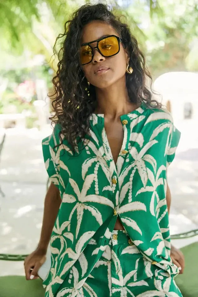 Congo Button Top - Palm-Tops-Haven-The Bay Room