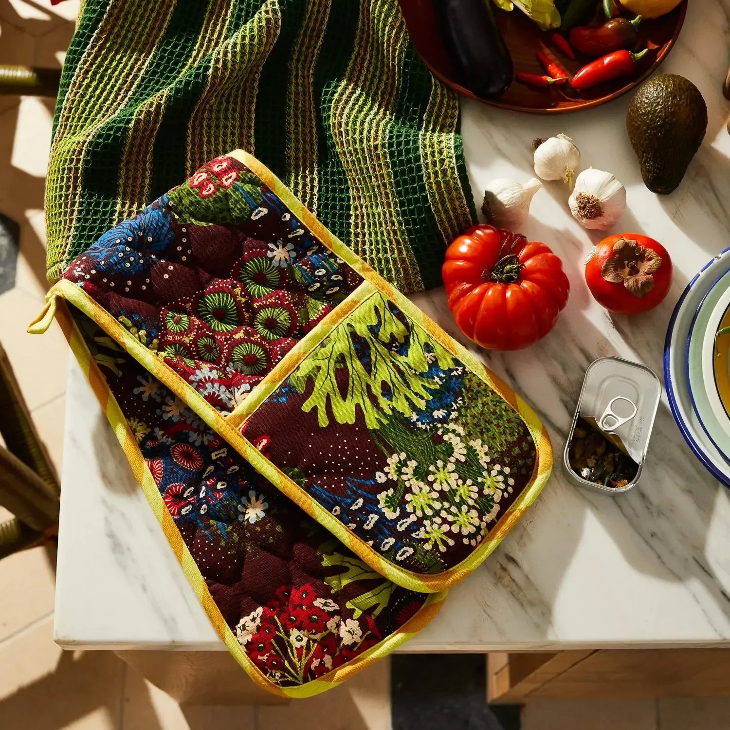 Cora Double Oven Mitt-Kitchenware-Sage & Clare-The Bay Room