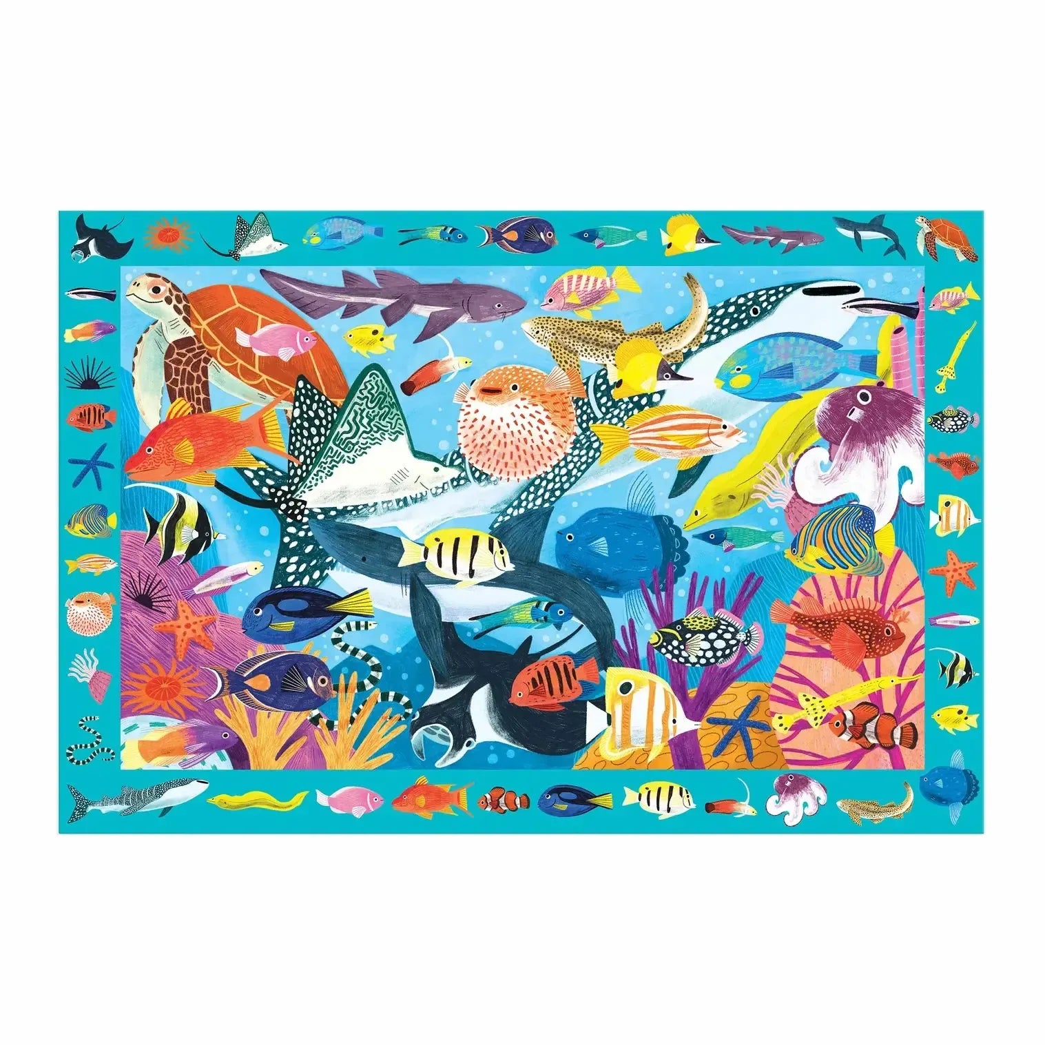 Coral Reef Search & Find Puzzle 64pc-Fun & Games-Mudpuppy-The Bay Room