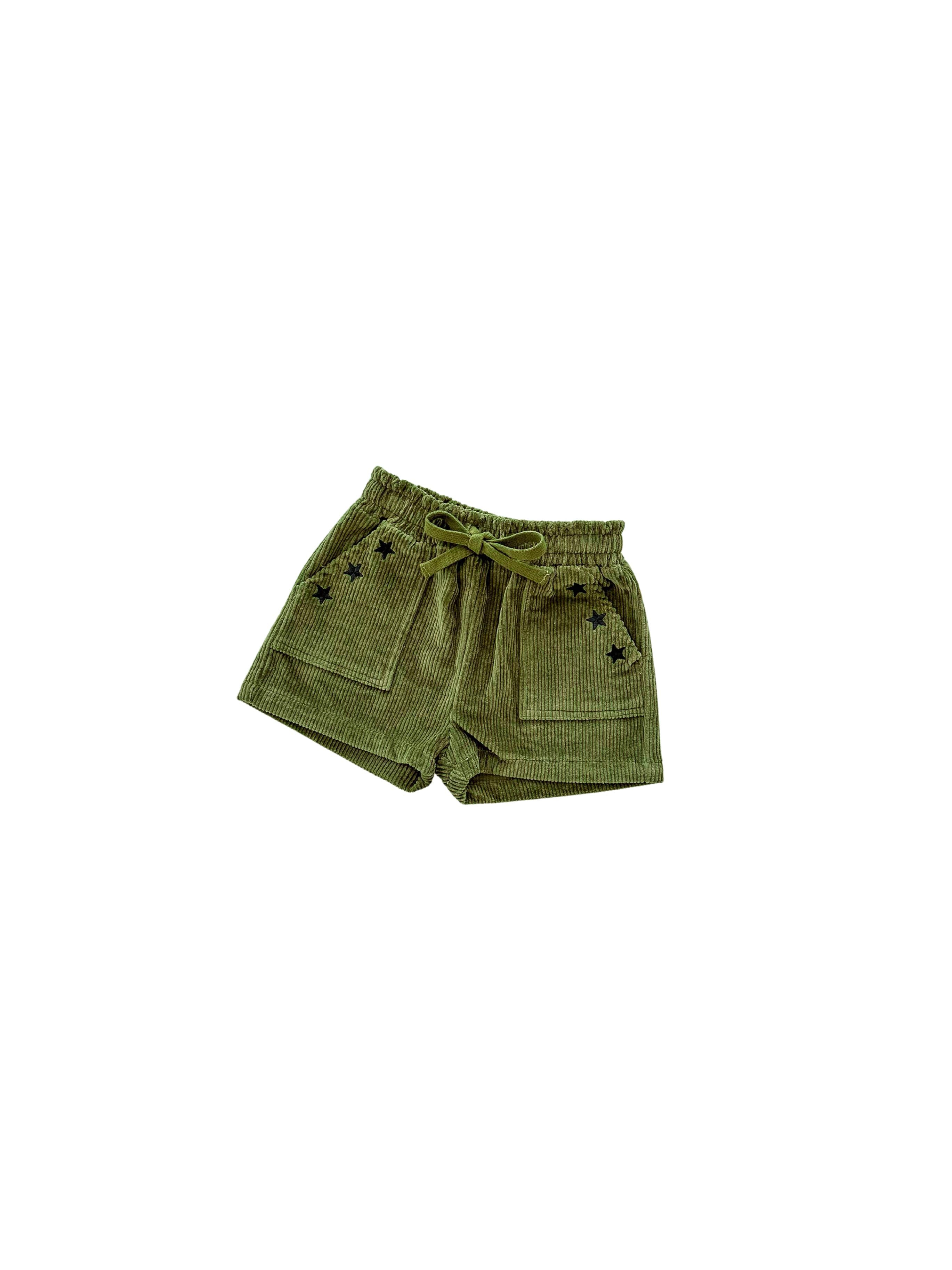 Cord Shorts - Evergreen-Ziggy Lou-The Bay Room