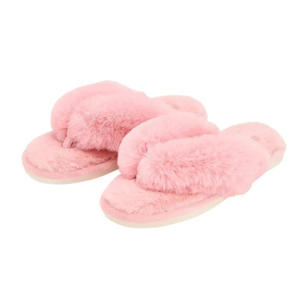 Cosy Luxe Thongs - Pink Lemonade-Sleepwear & Robes-Annabel Trends-The Bay Room