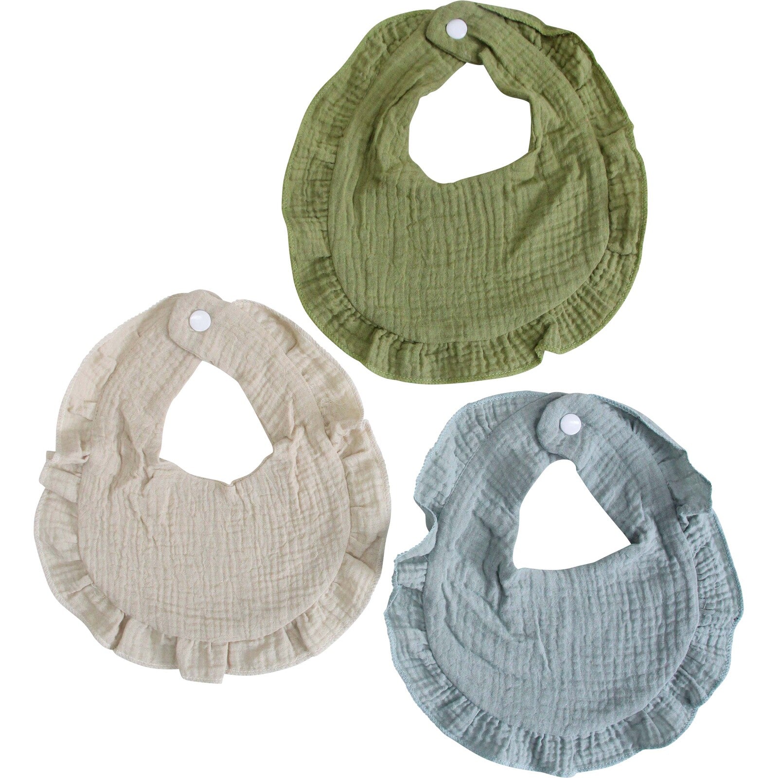 Cotton Bibs S/3 Waterfall-Clothing & Accessories-Lavida-The Bay Room