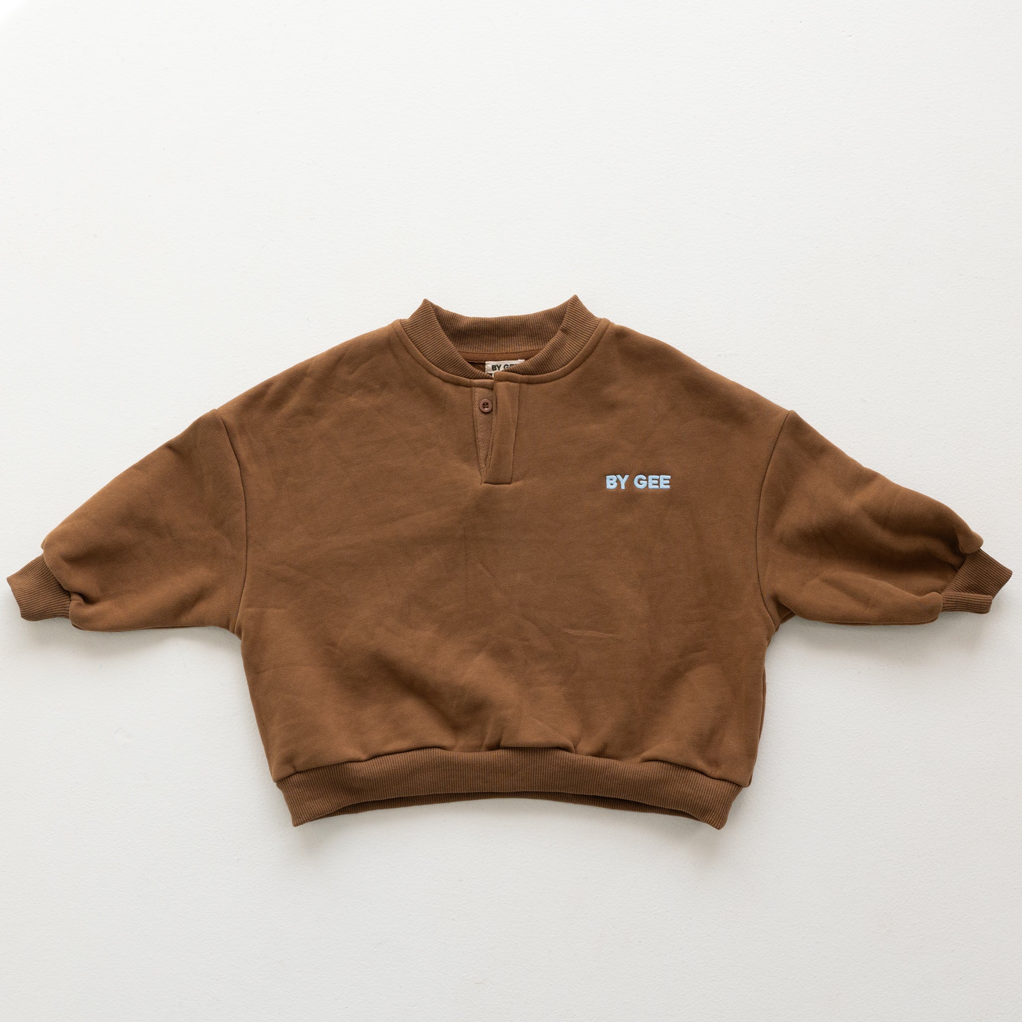 Cotton Boxy Sweatshirt - Chocolate-Clothing & Accessories-BY GEE-The Bay Room