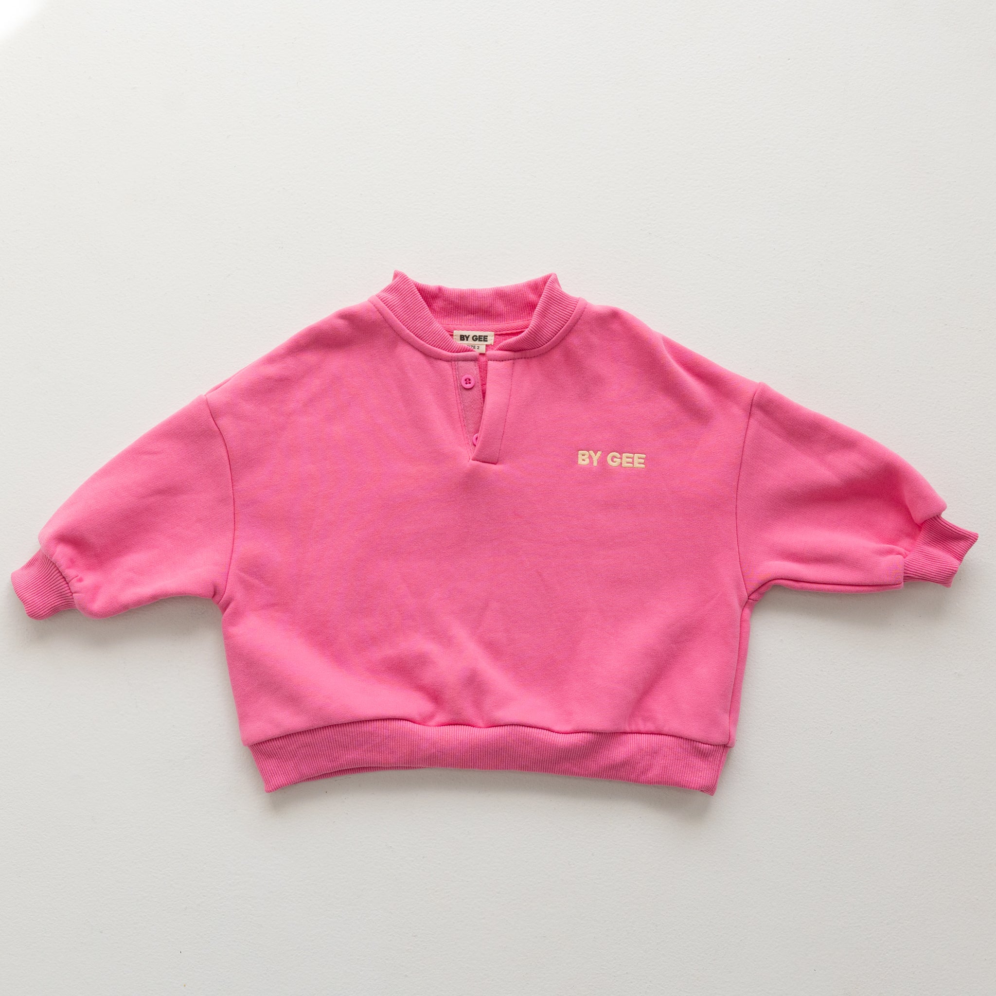Cotton Boxy Sweatshirt - Peony-Clothing & Accessories-BY GEE-The Bay Room