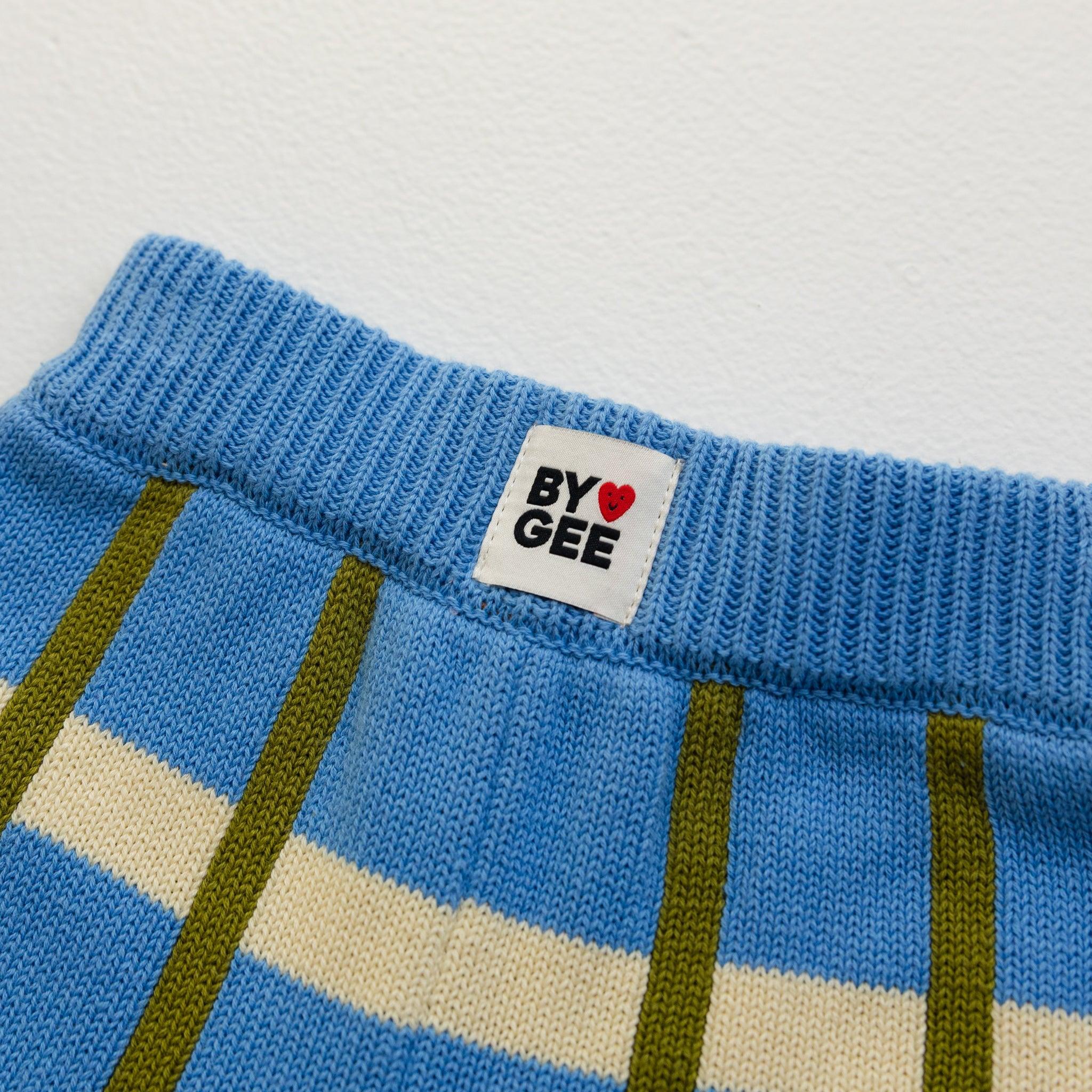 Cotton Check Knit Pants - Bluebird-Clothing & Accessories-BY GEE-The Bay Room