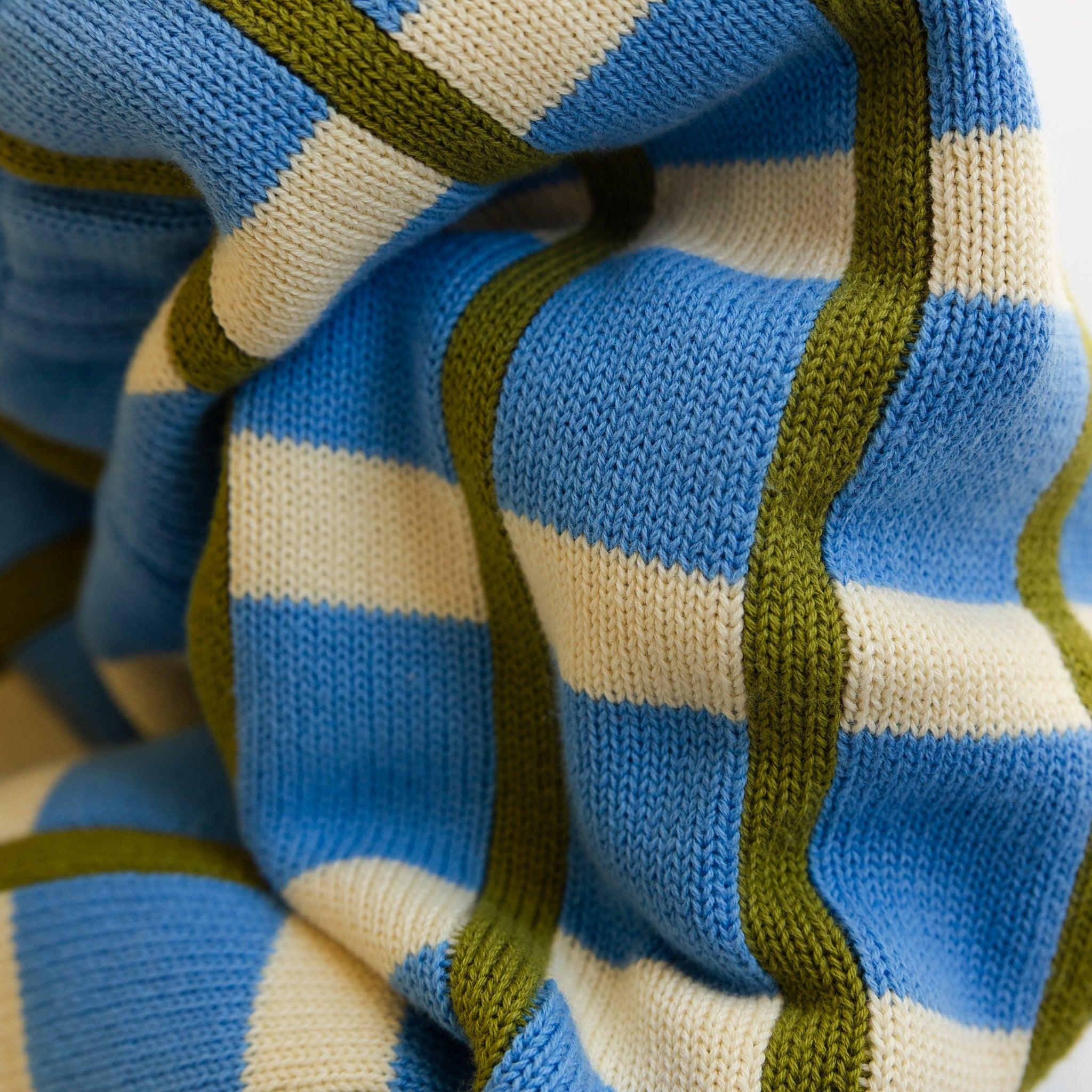 Cotton Check Knit Pants - Bluebird-Clothing & Accessories-BY GEE-The Bay Room