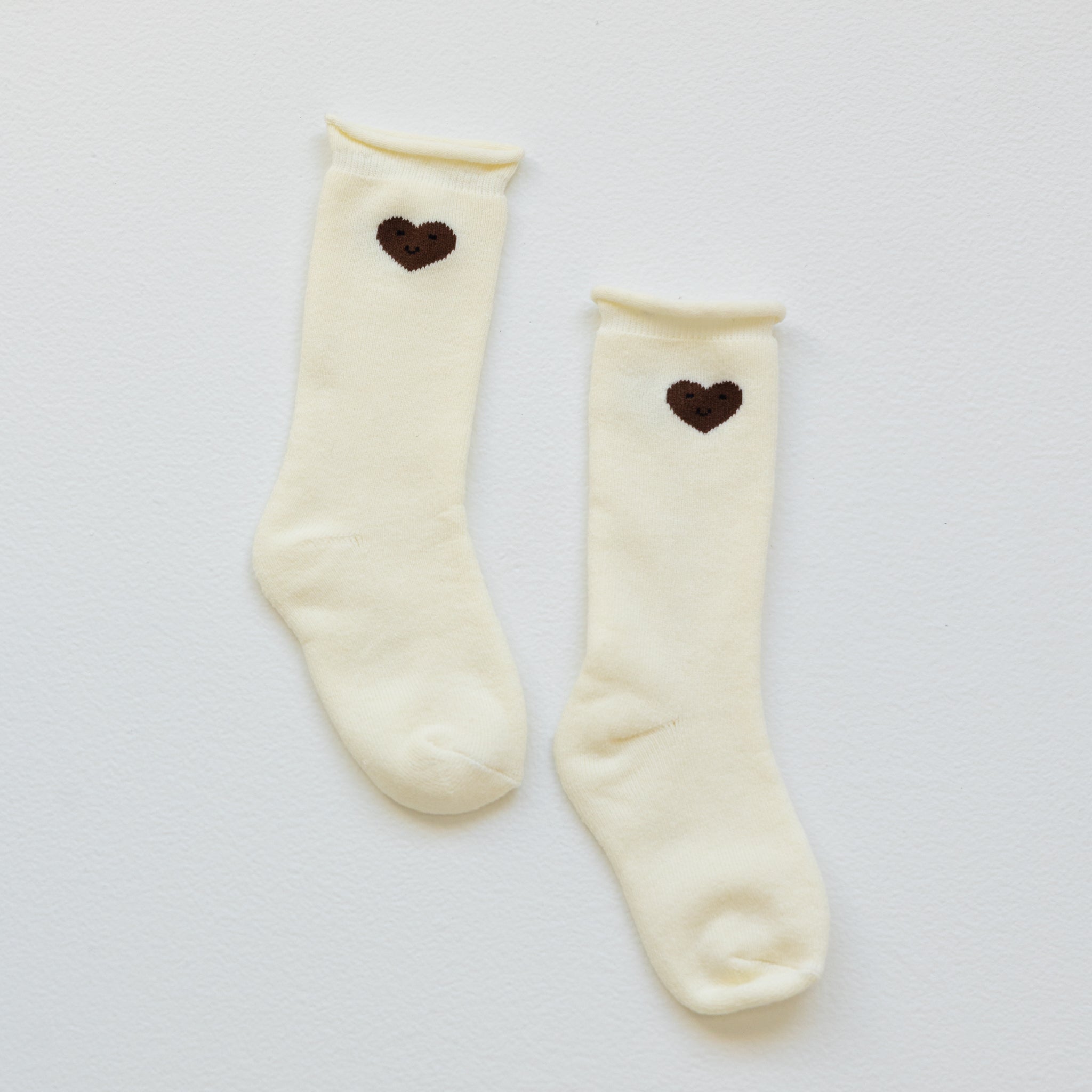 Cotton Mini Slouch Sock - Brown Heart-Clothing & Accessories-BY GEE-The Bay Room