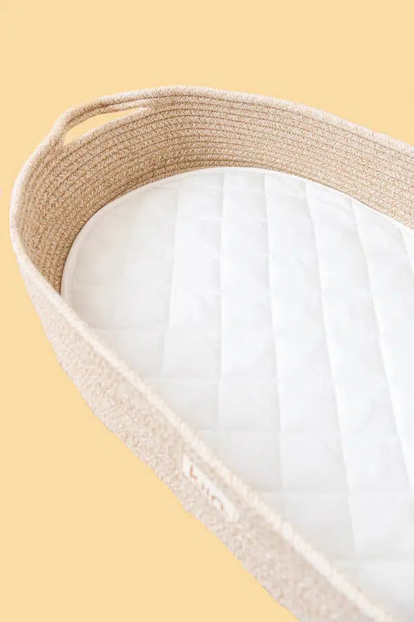 Cotton Rope Change Basket + Latte Wipeable Change Pad-Nursery & Nurture-Kiin-The Bay Room