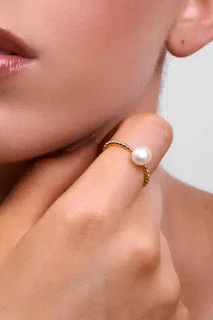 Cove Gold Pearl Ring-Jewellery-Liberte-The Bay Room