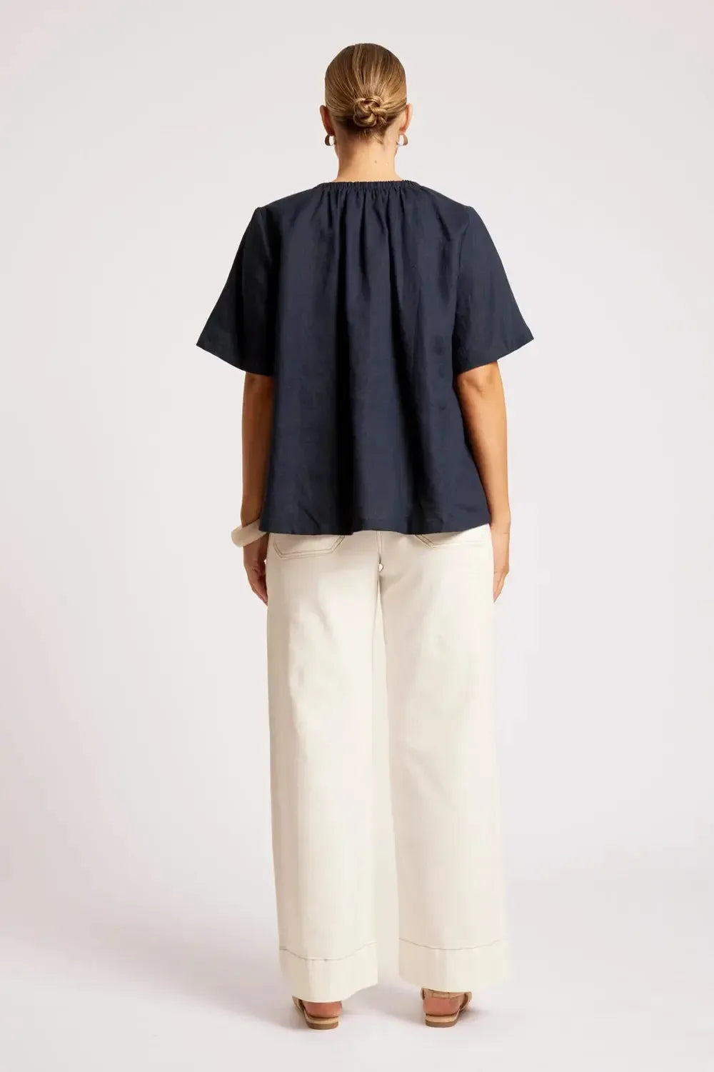 Cove Relaxed Top - Indigo-Tops-Eb & Ive-The Bay Room