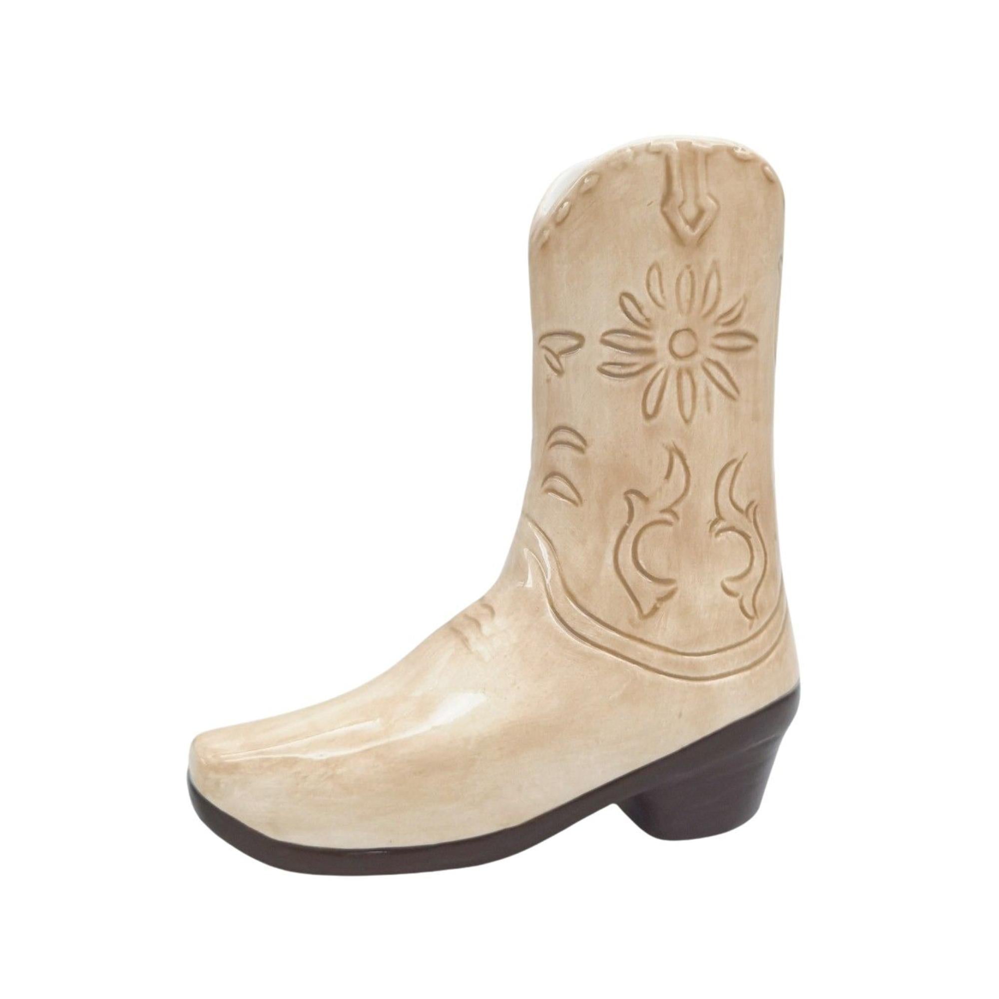 Cowboy Boots Vase Tan 19cm-Pots, Planters & Vases-Urban Products-The Bay Room