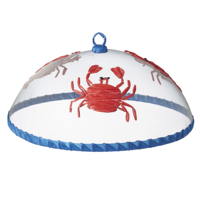 Crab Mesh Food Cover 35cm Red/Blue-Dining & Entertaining-Coast To Coast Home-The Bay Room