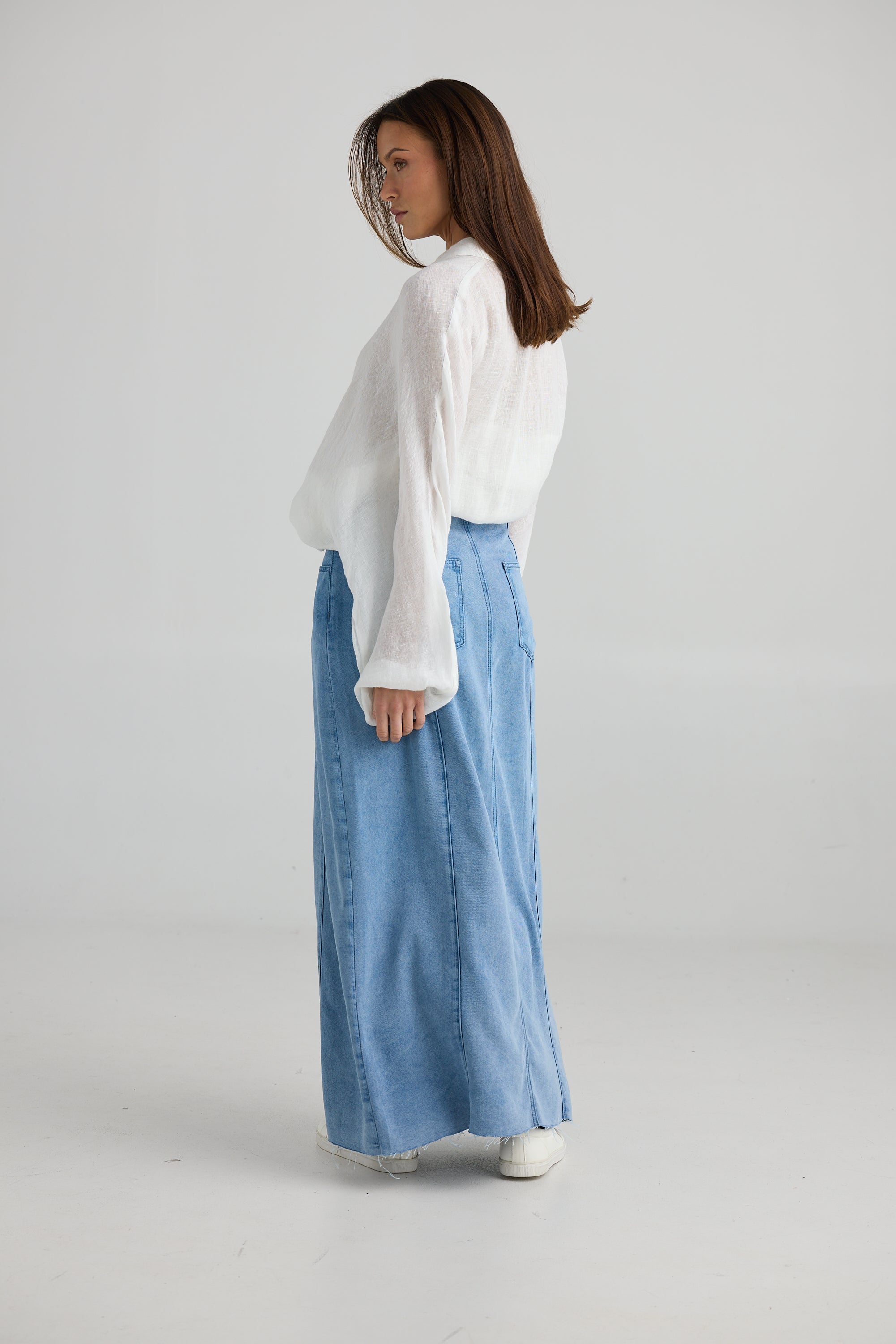 Cruise Skirt - Blue Wash-Skirts-Holiday-The Bay Room