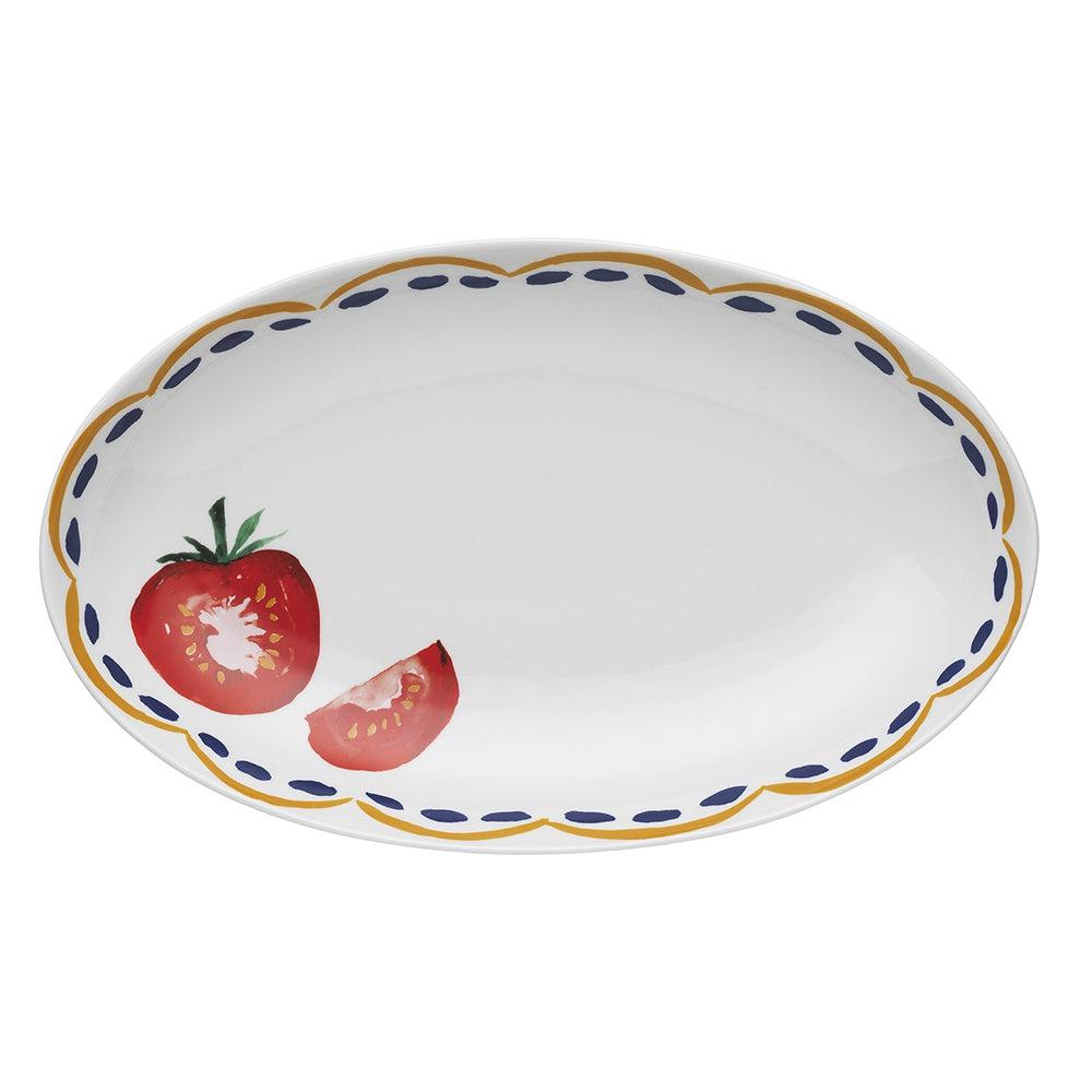 Cucina Oval Platter 32cm Tomato-Dining & Entertaining-Ecology-The Bay Room