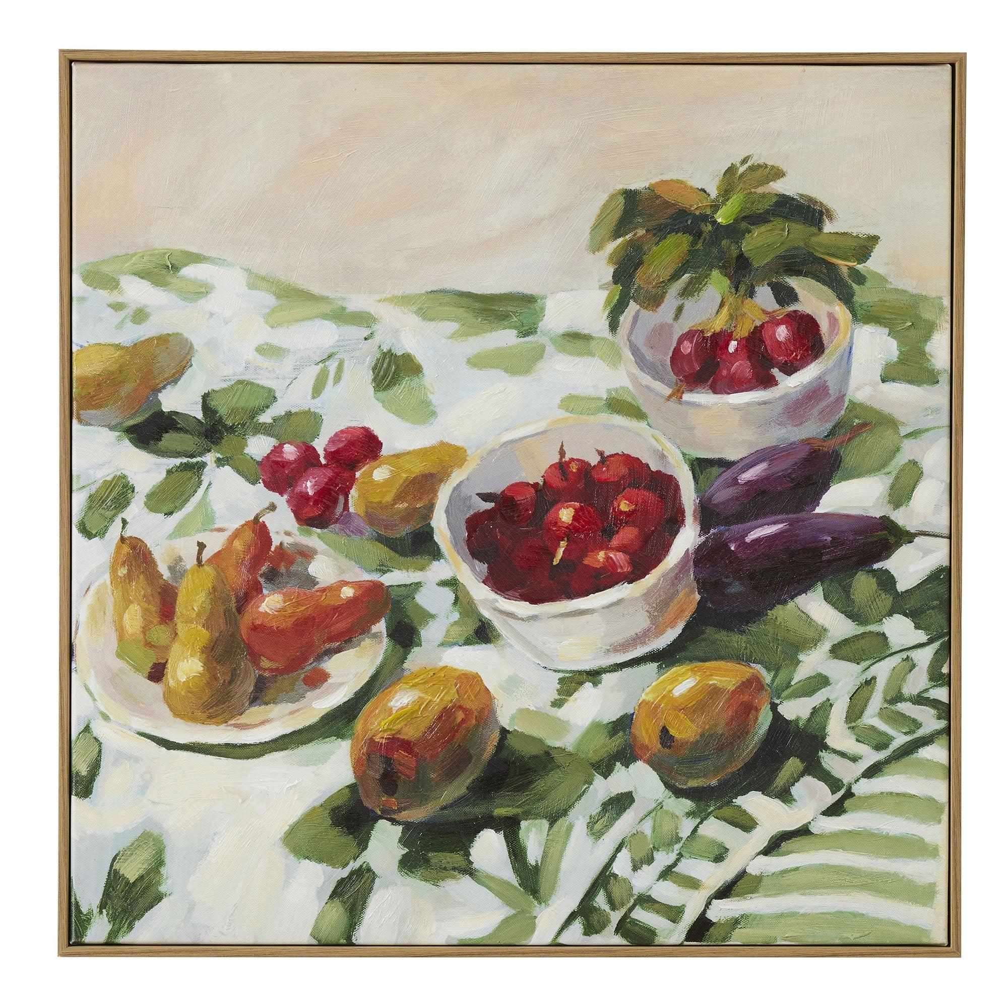 Cucinare Oak Frame Oil Painting 60x60cm-Wall Decor-Coast To Coast Home-The Bay Room
