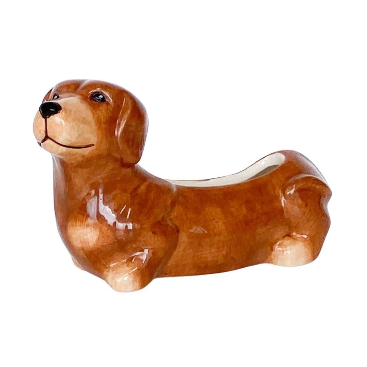 Cute Dachshund Planter Brown 20cm-Pots, Planters & Vases-Urban Products-The Bay Room