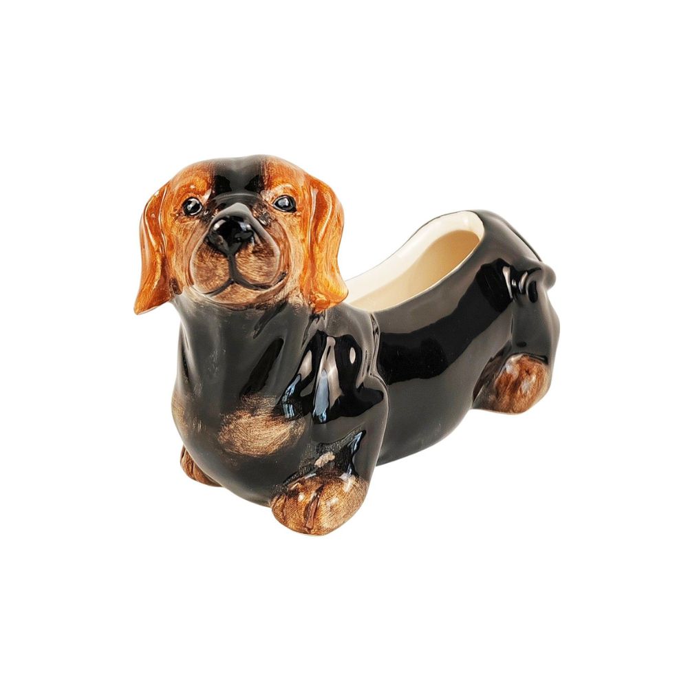 Cute Dachshund Planter Brown 8.5cm-Pots, Planters & Vases-Urban Products-The Bay Room