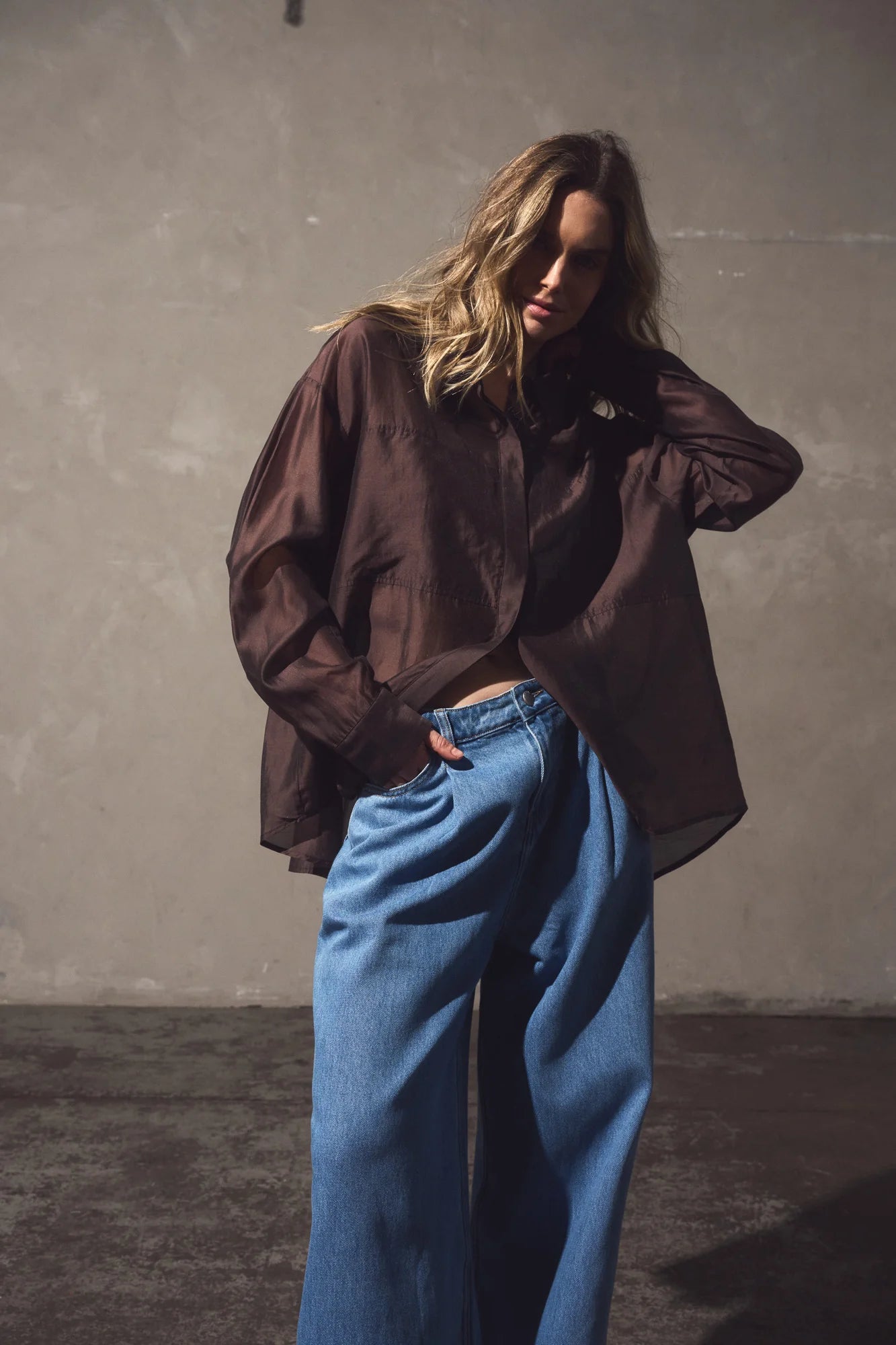 Val Oversized Shirt - Chocolate