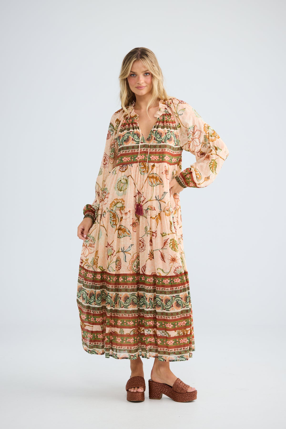 Damascus Dress - Wildflower Oasis-Dresses-Talisman-The Bay Room