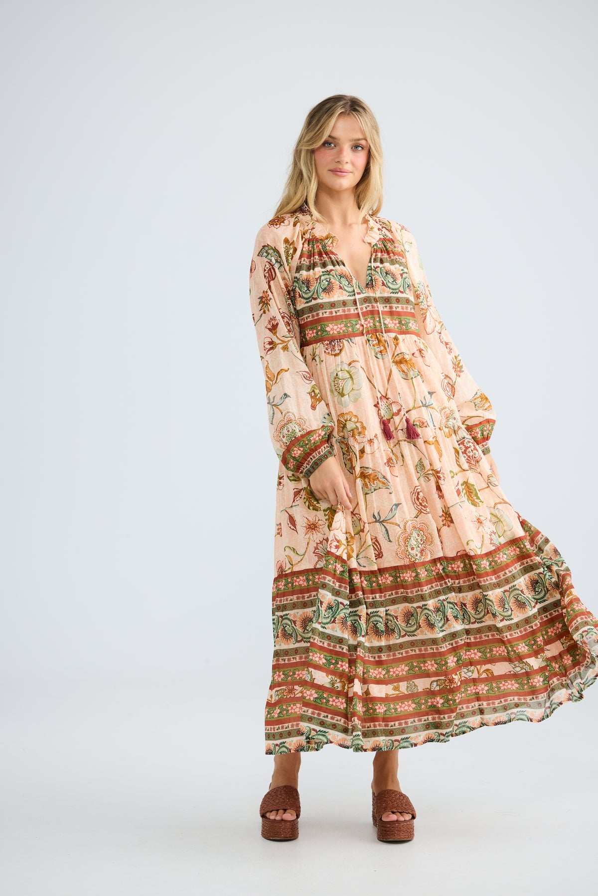 Damascus Dress - Wildflower Oasis-Dresses-Talisman-The Bay Room