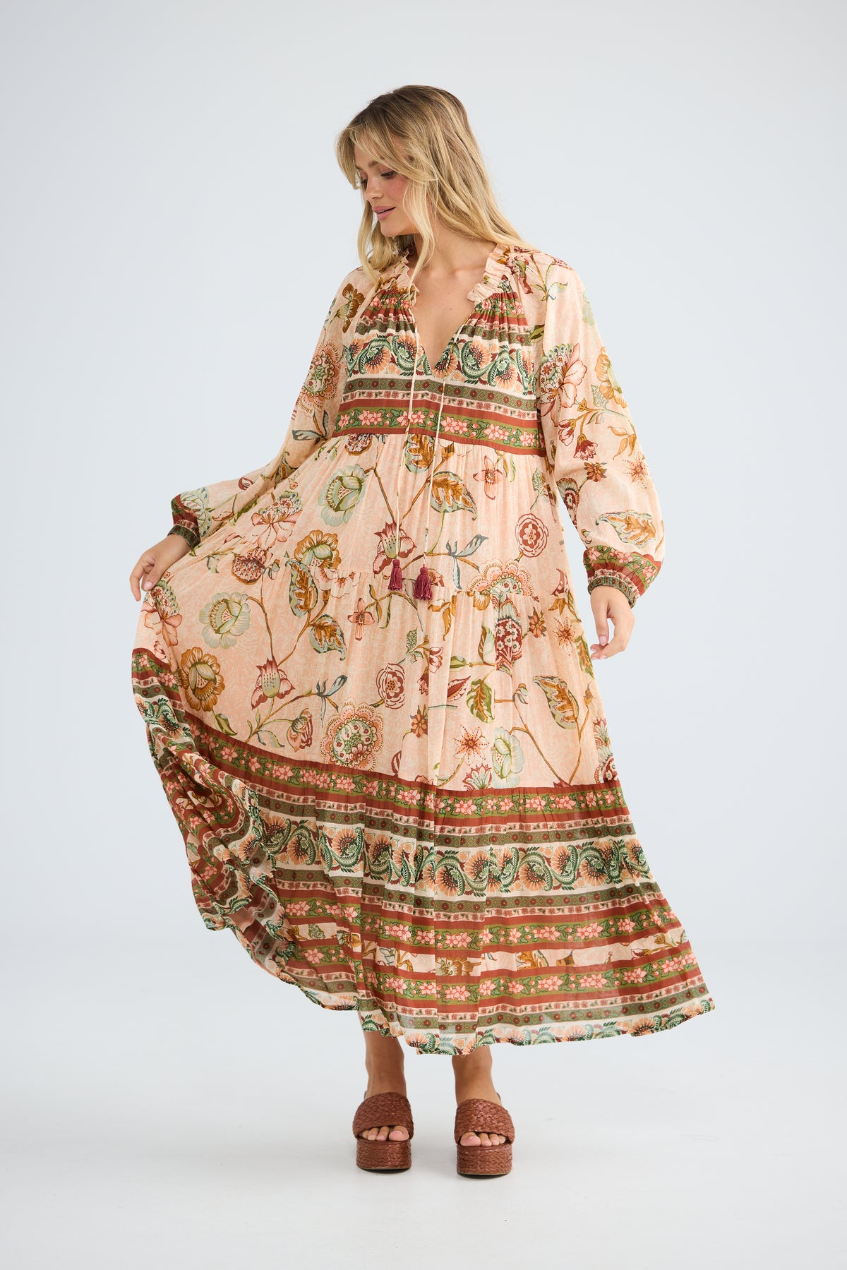 Damascus Dress - Wildflower Oasis-Dresses-Talisman-The Bay Room