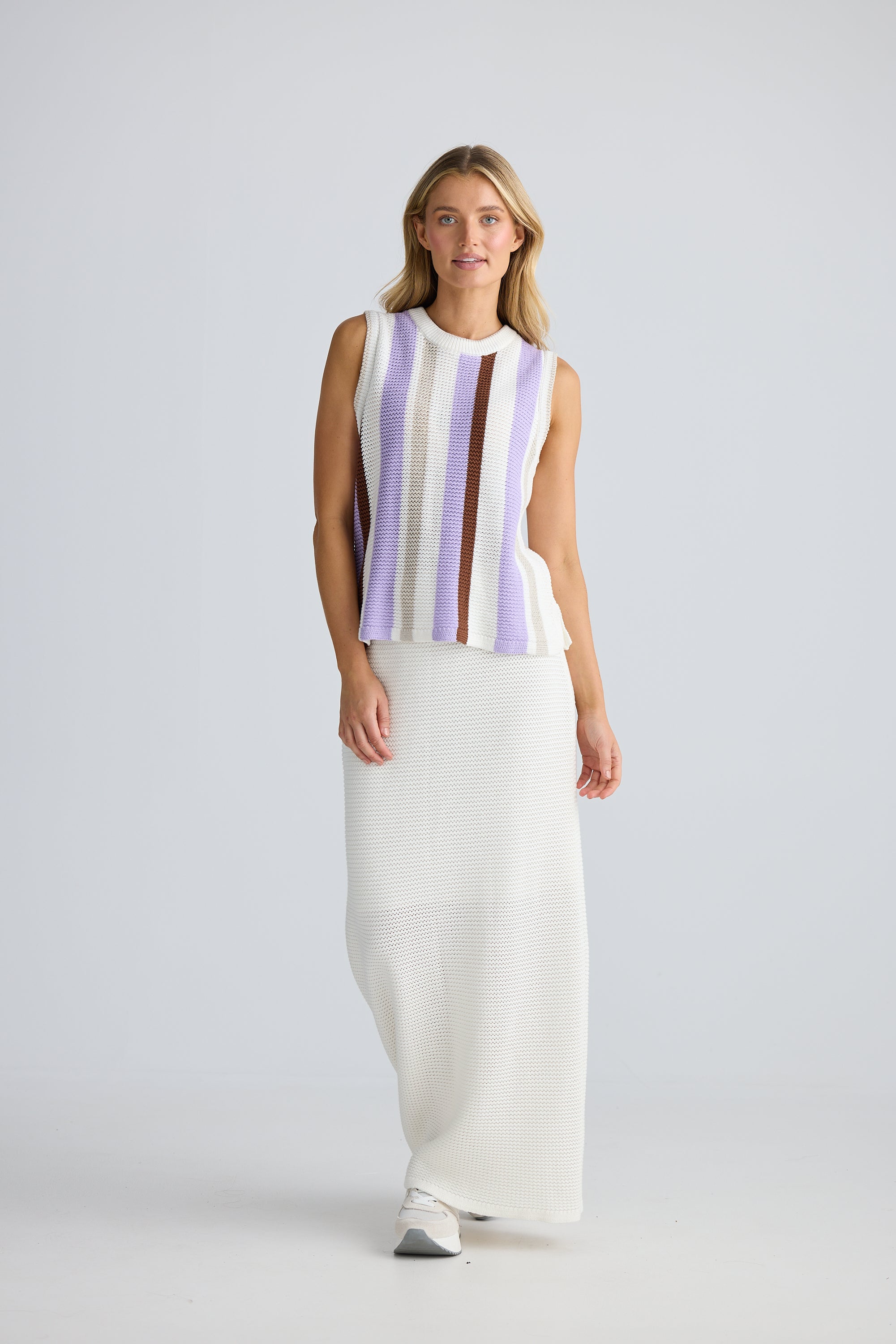 Darcia Knit Top - Lilac Stripe-Tops-Home Love-The Bay Room