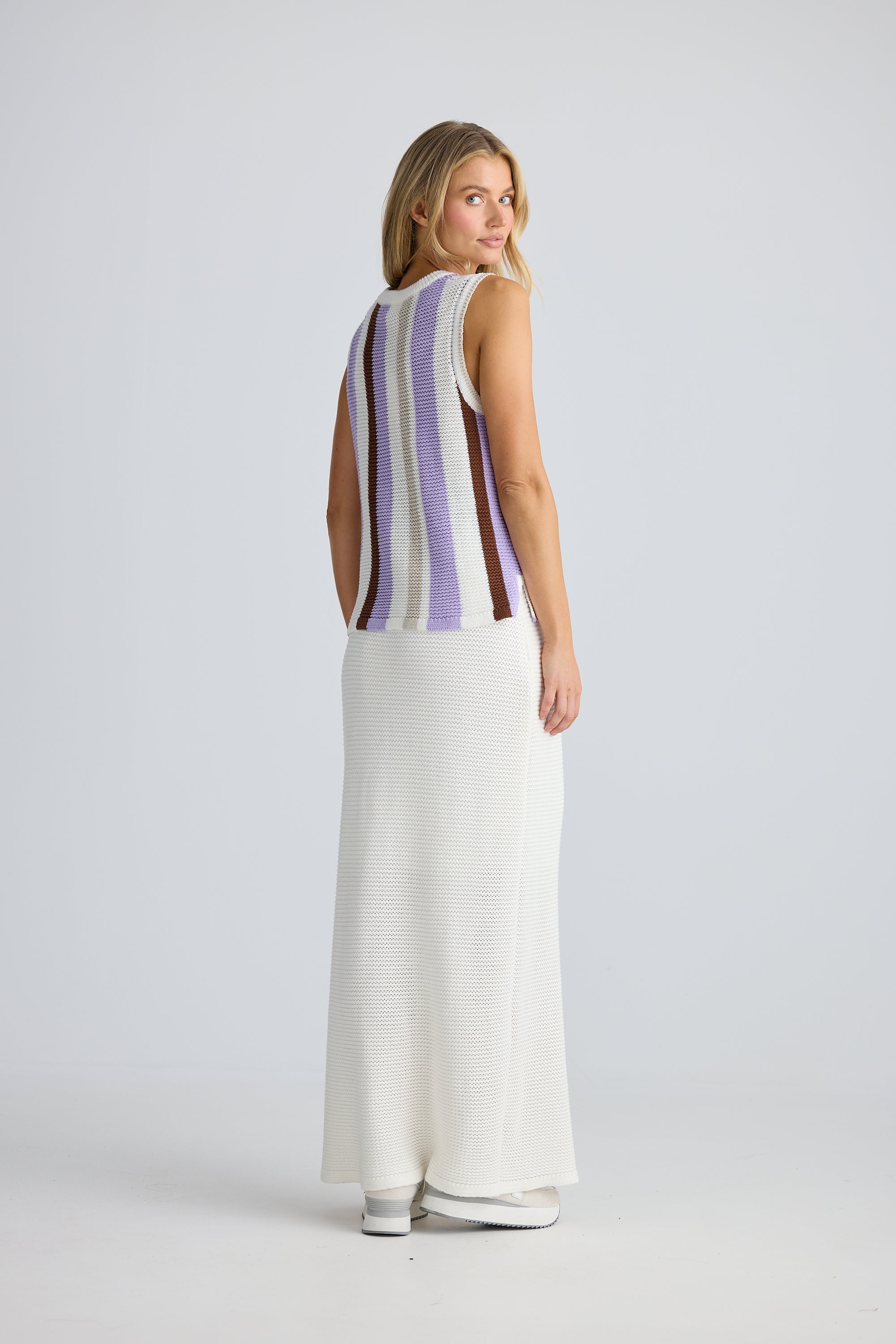 Darcia Knit Top - Lilac Stripe-Tops-Home Love-The Bay Room