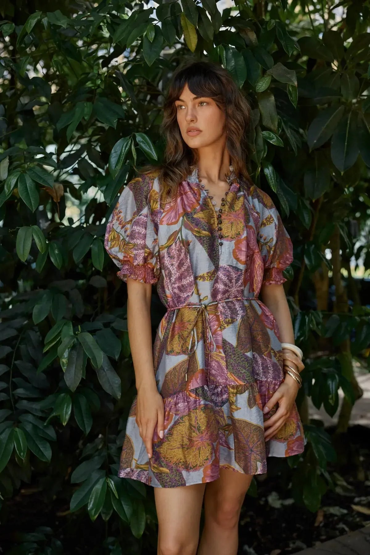 Daria Dress - Leaf Print-Dresses-Fate + Becker-The Bay Room